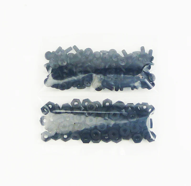 NYLON SCREWS & NUTS 100PK