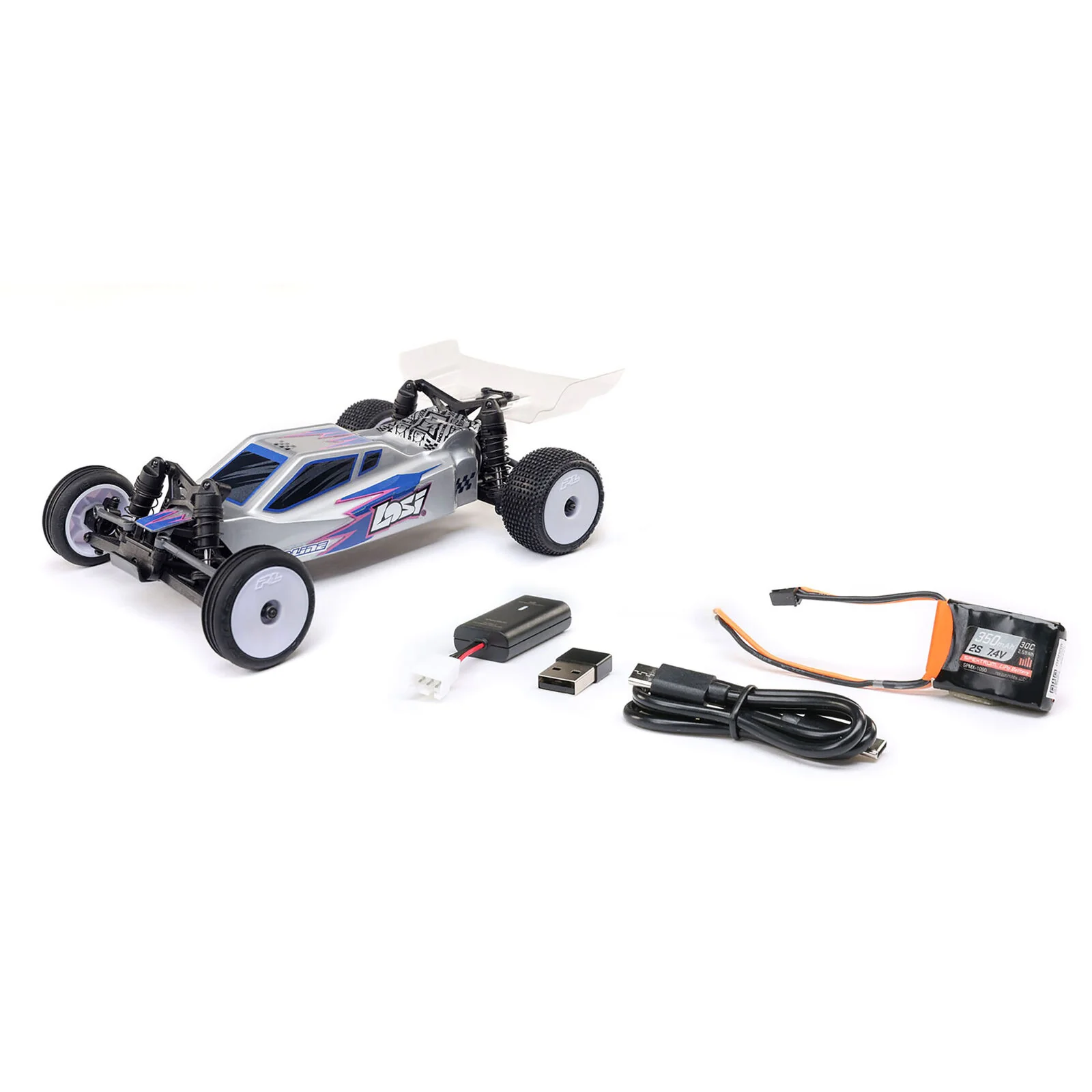 LOSI 2WD  MICRO-B SILVER