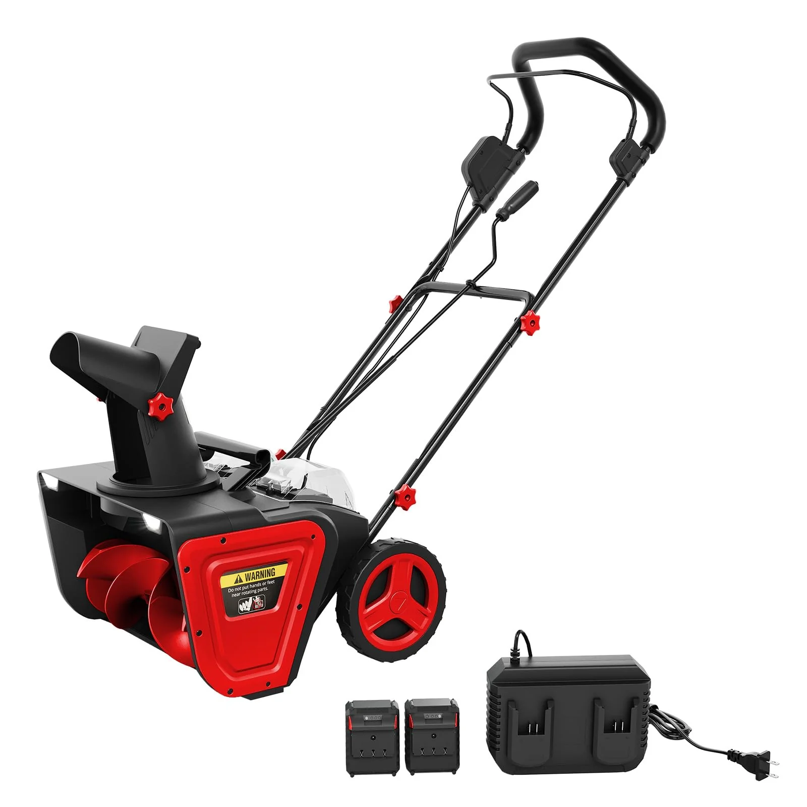 Garvee Cordless 20-Inch 40V Snow Blower with 4.0Ah Battery, 25 Ft Throw Distance, 180° Adjustable Chute, Lightweight & All-Terrain Tires, Safety Trigger, Driveway & Lawn Use