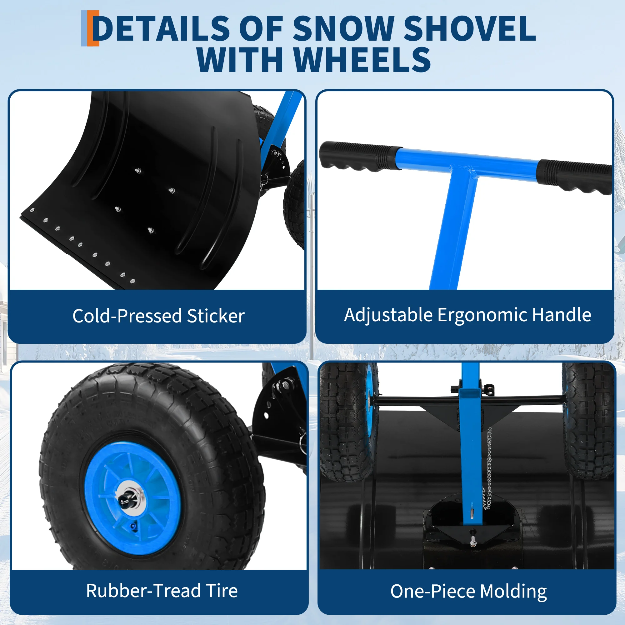 Snow Shovel with Wheels,29.1