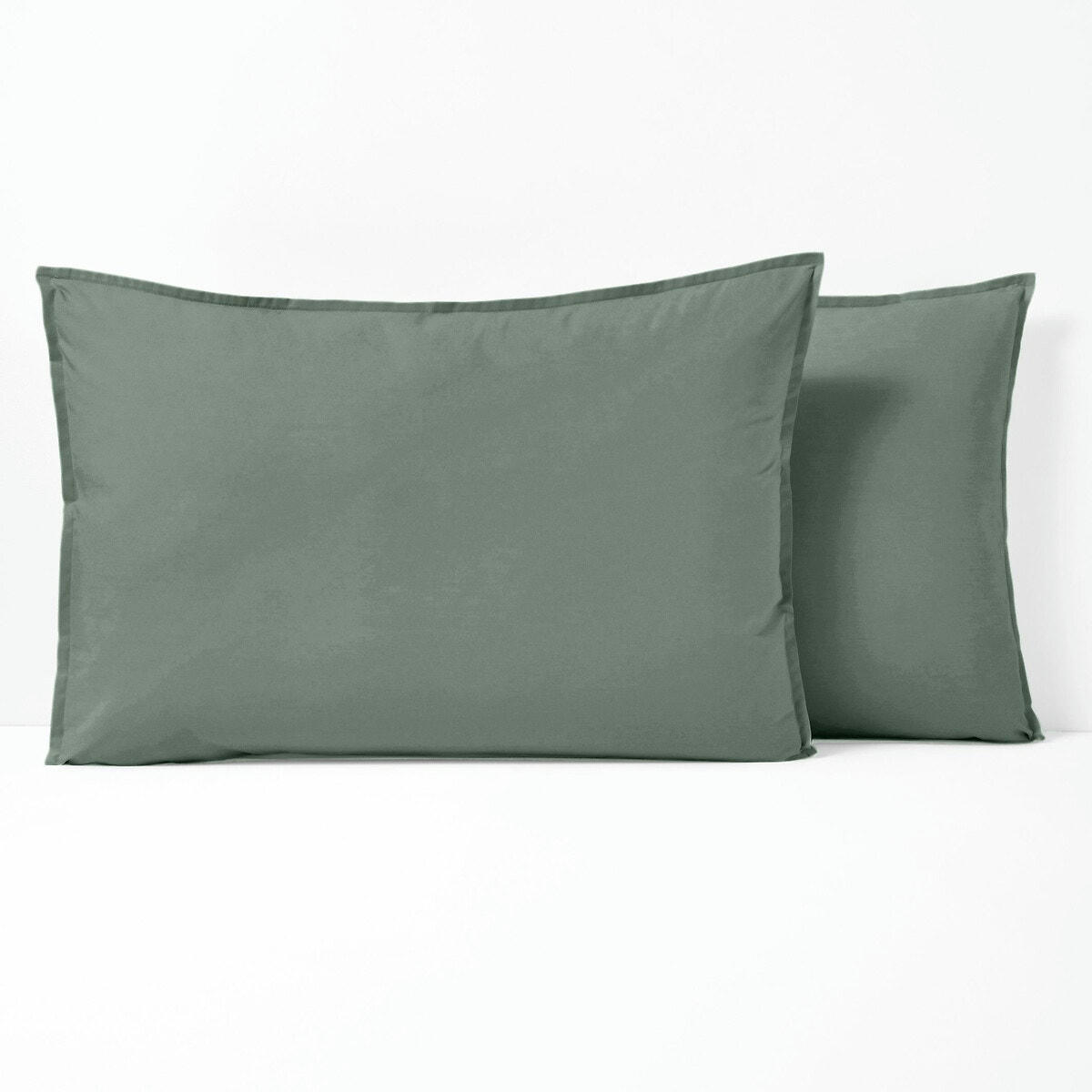 Taie d'oreiller unie percale de coton bio Scenario
