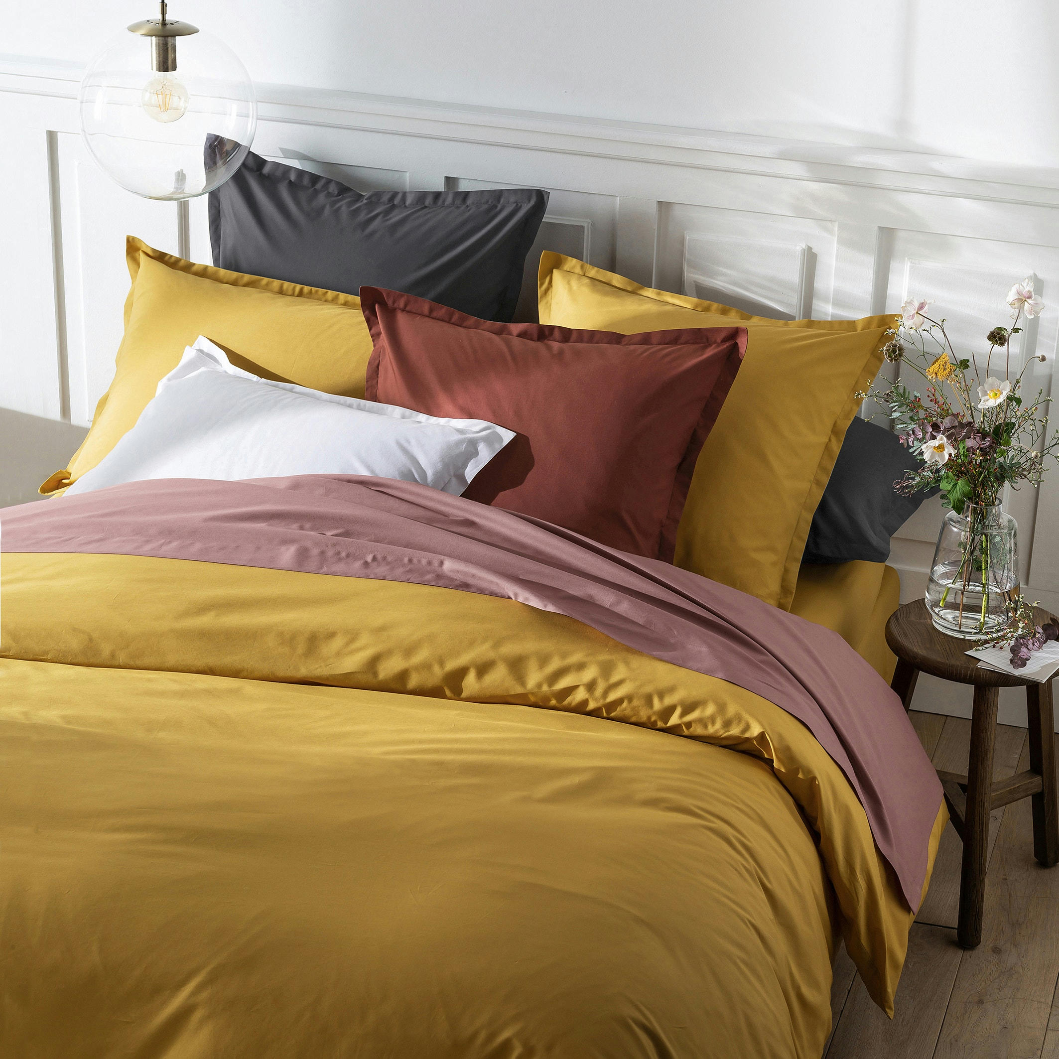 Taie de traversin percale de coton Scenario