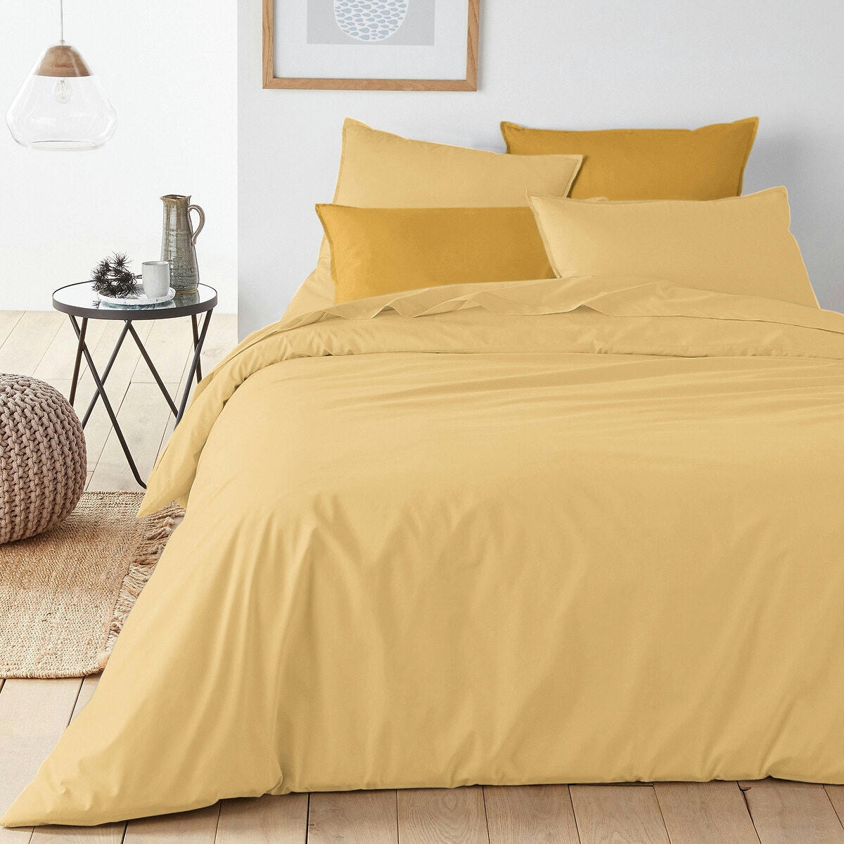 Taie d'oreiller unie percale de coton bio Scenario