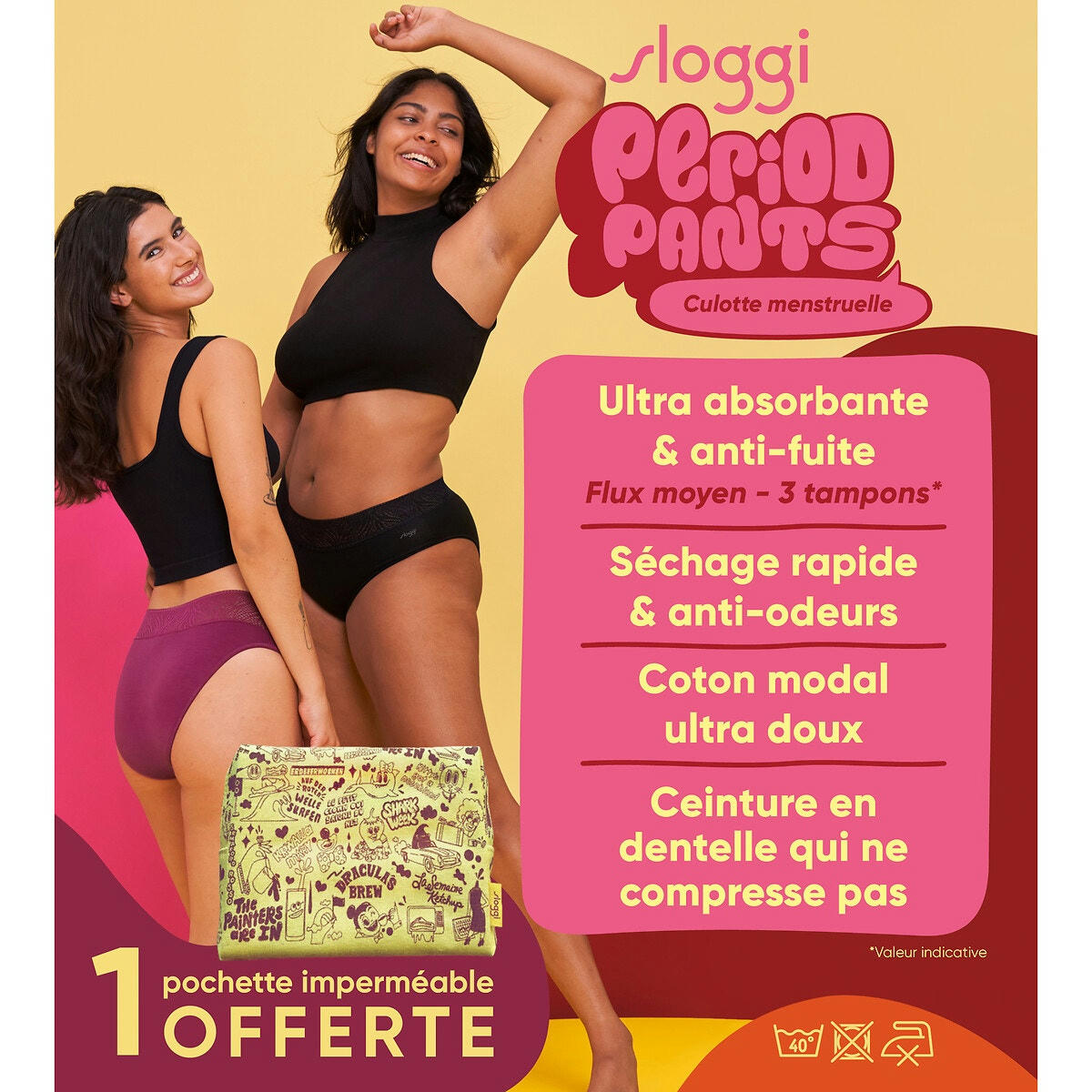 Shorty menstruel flux moyen PERIOD PANTS