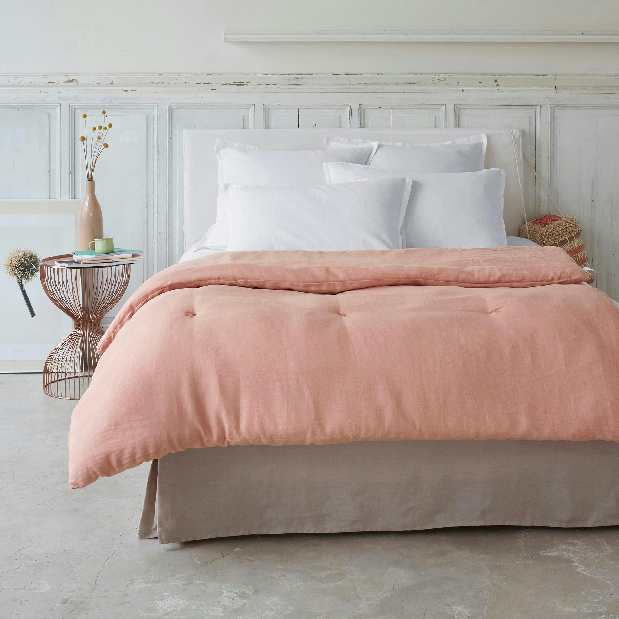 Cache-sommier en lin lavé, Abella