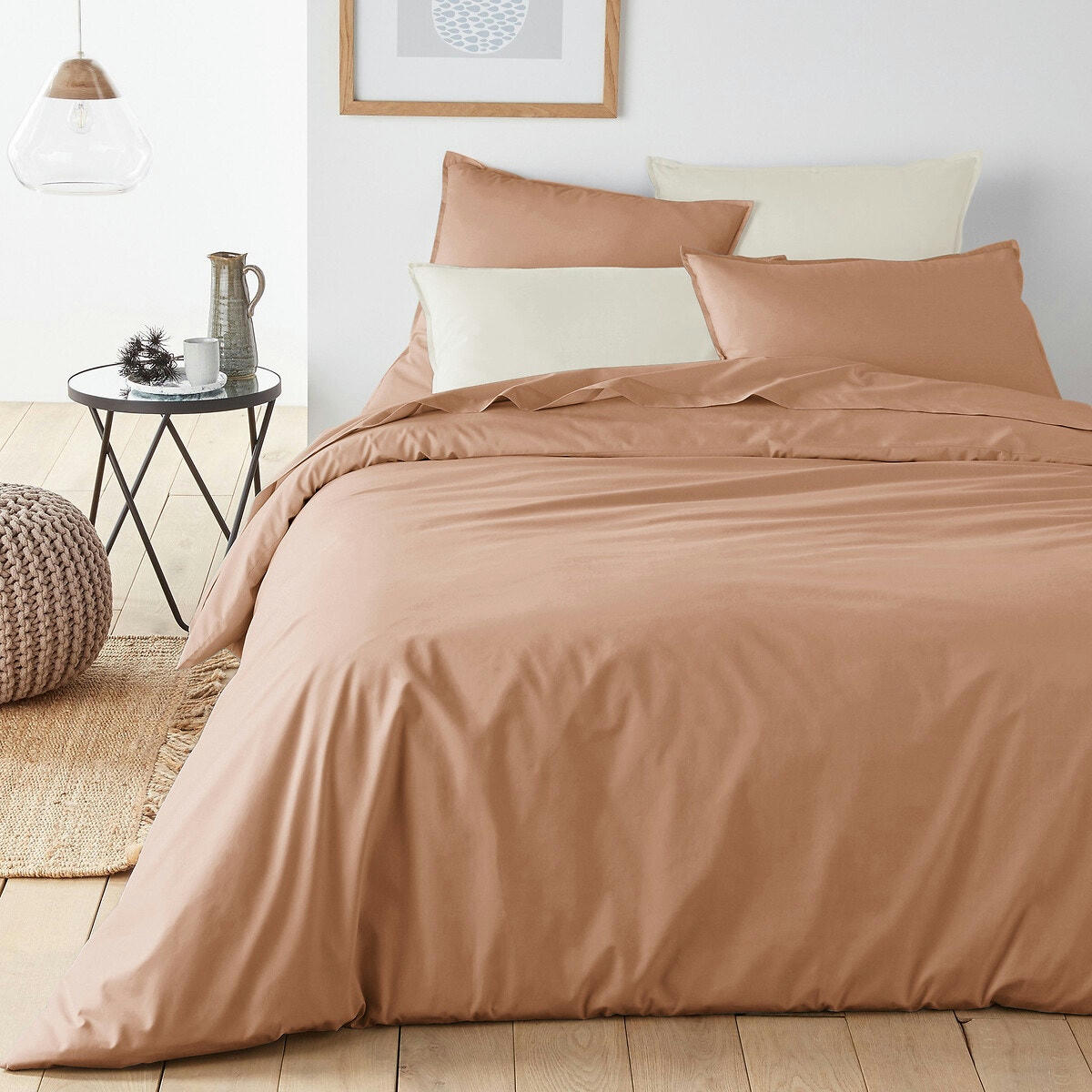 Taie d'oreiller unie percale de coton bio Scenario