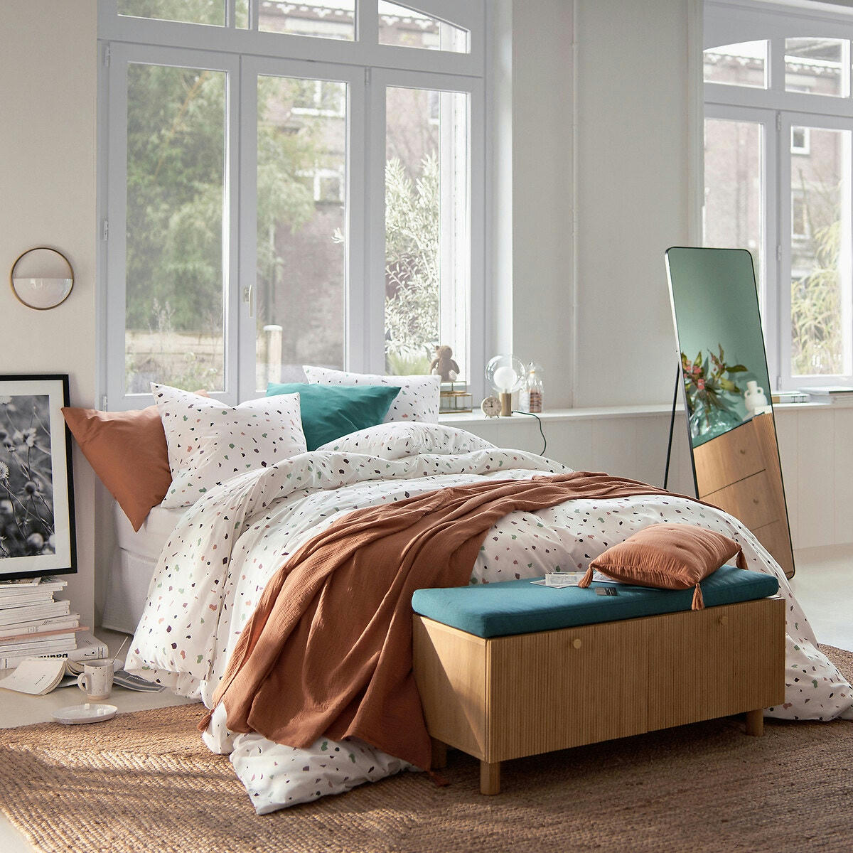 Cache-sommier en lin lavé, Abella