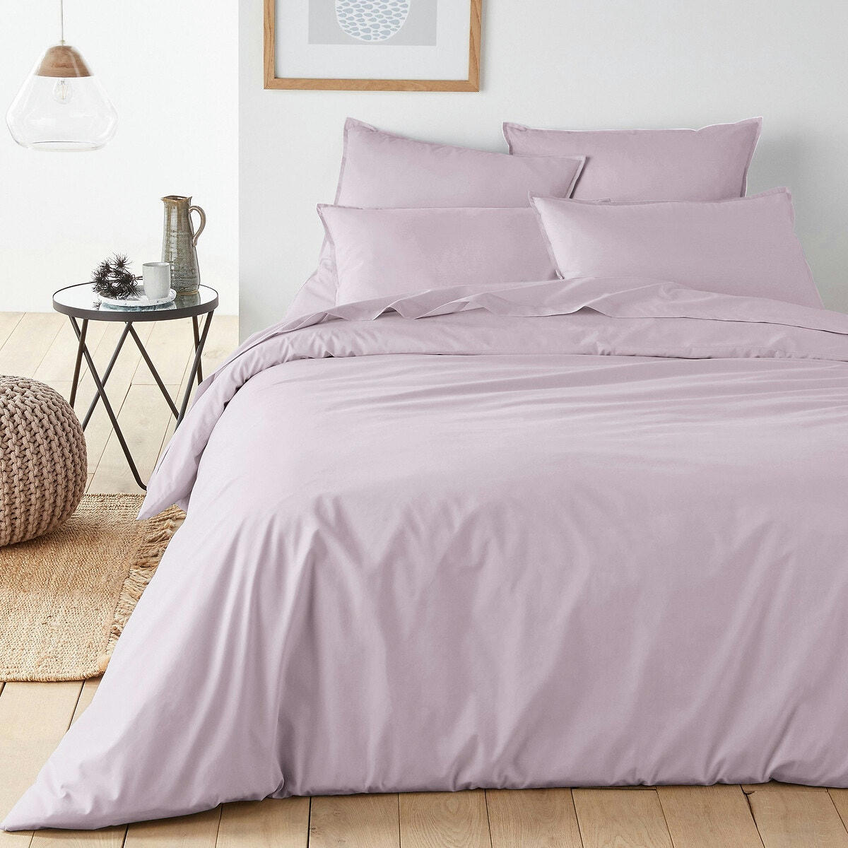 Taie d'oreiller unie percale de coton bio Scenario