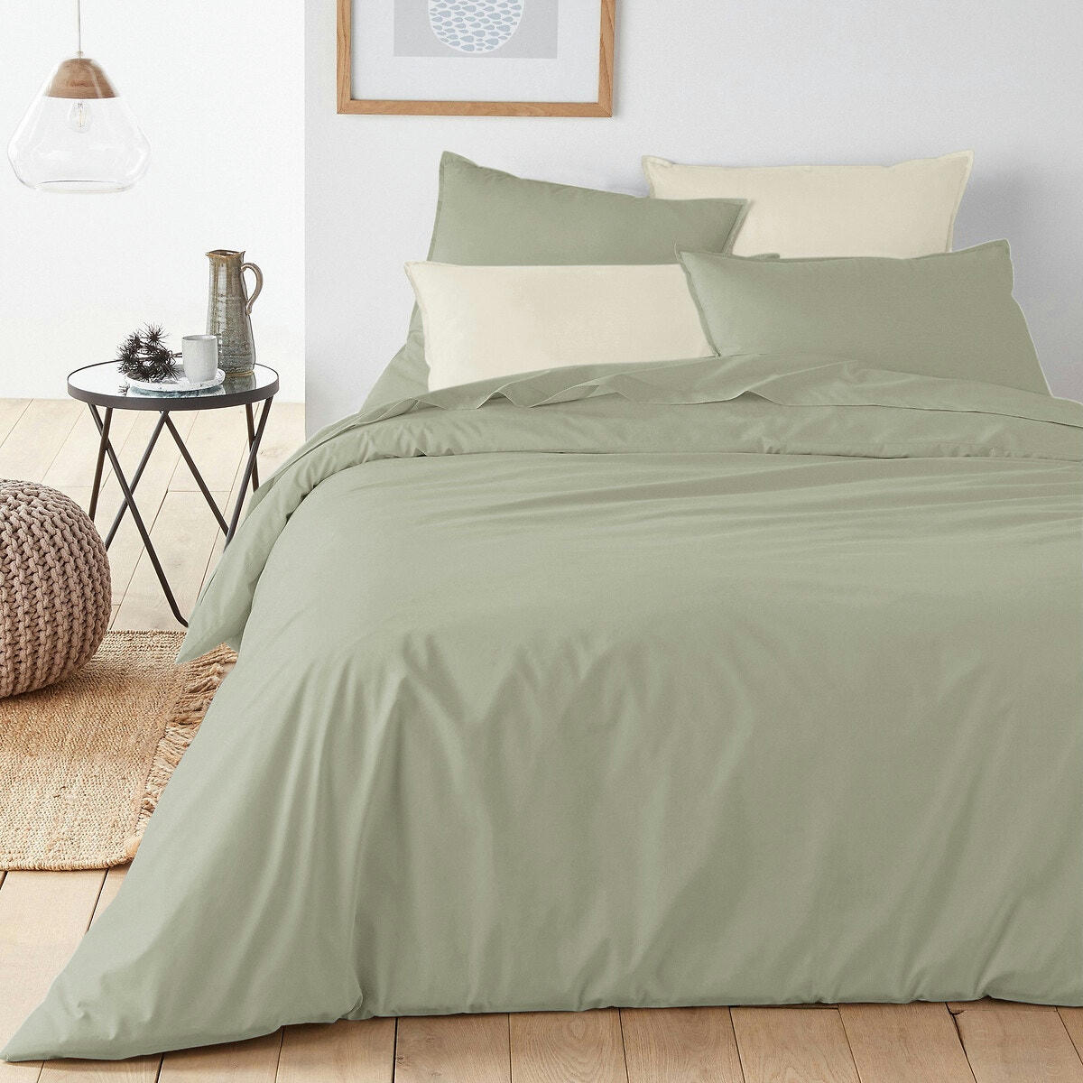 Taie d'oreiller unie percale de coton bio Scenario