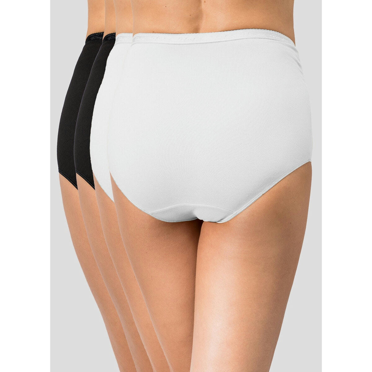 Lot de 3 + 1 gratuit slips midi en coton bio