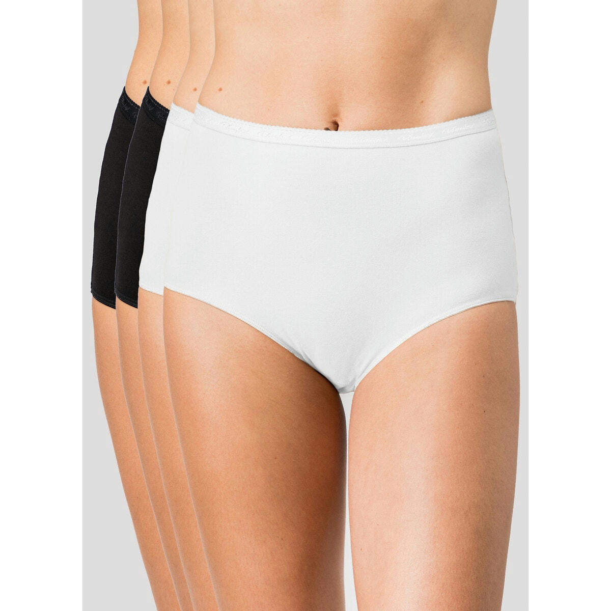 Lot de 3 + 1 gratuit slips midi en coton bio