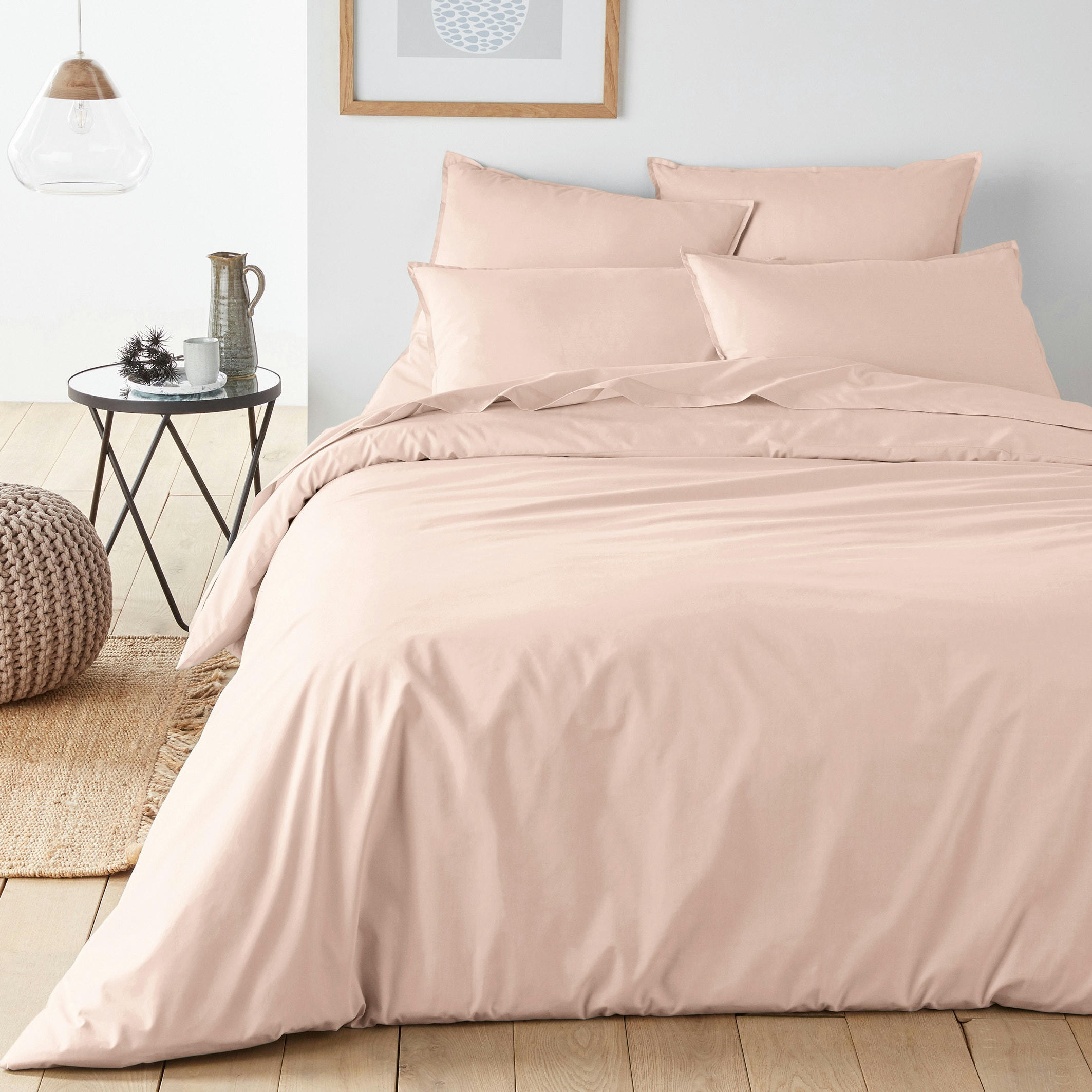 Taie d'oreiller unie percale de coton bio Scenario