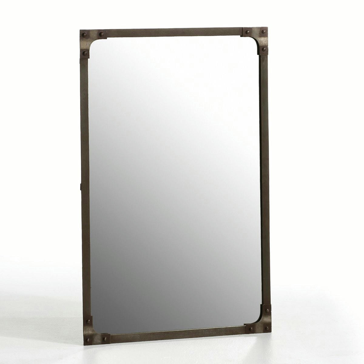 Miroir rect métal fer industriel 60x90cm, Lenaig