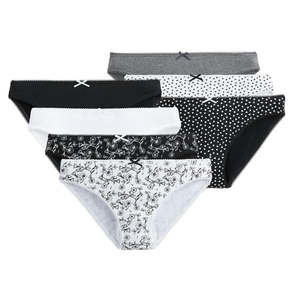 Lot de 7 slips en coton imprimés