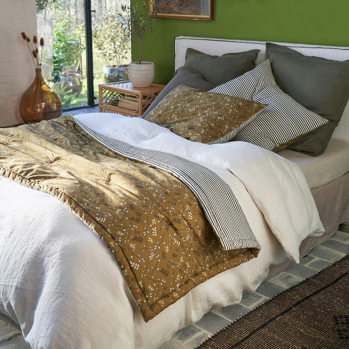 Cache-sommier en lin lavé, Abella