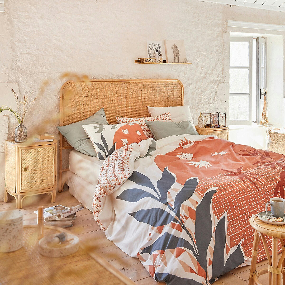 Cache-sommier en lin lavé, Abella