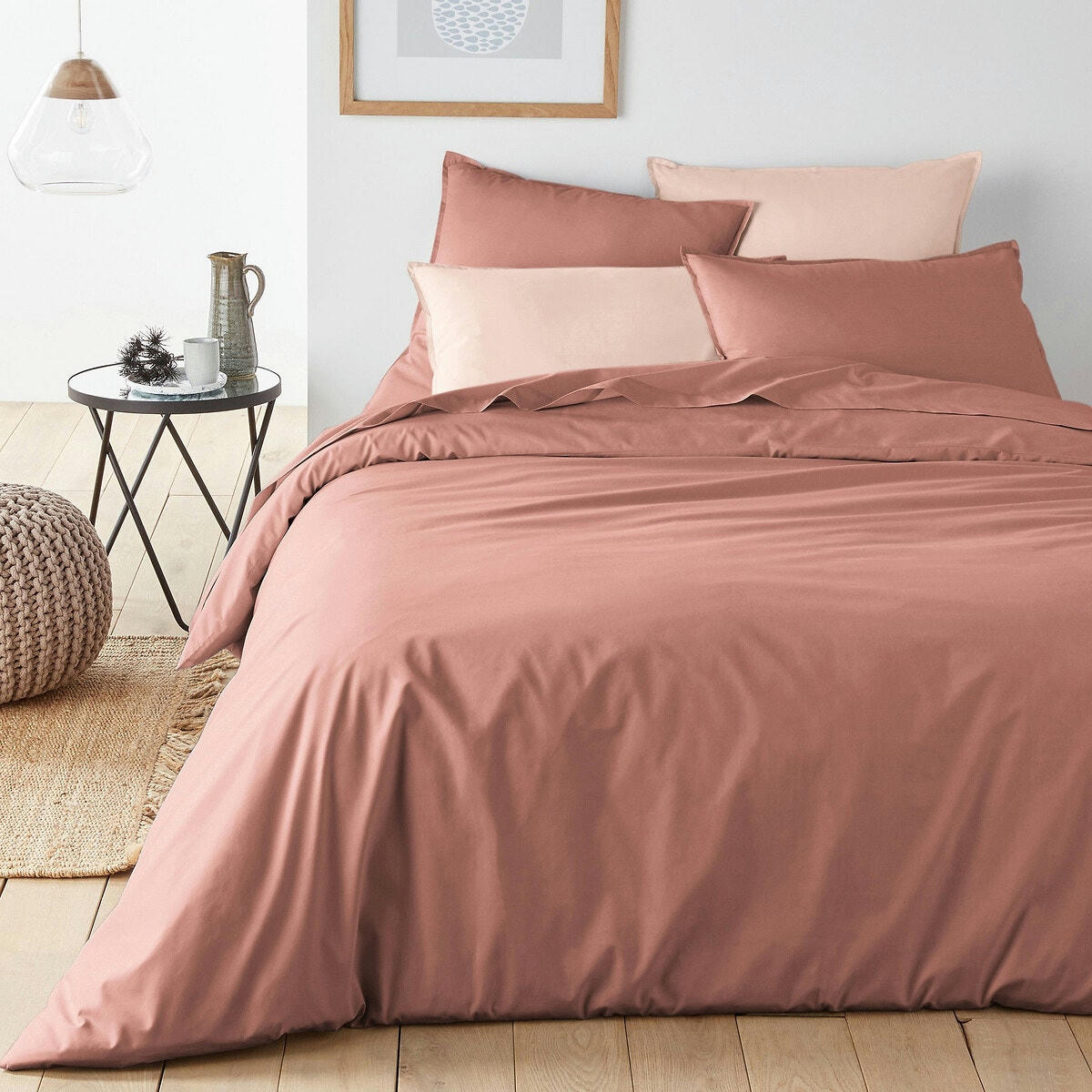 Taie d'oreiller unie percale de coton bio Scenario