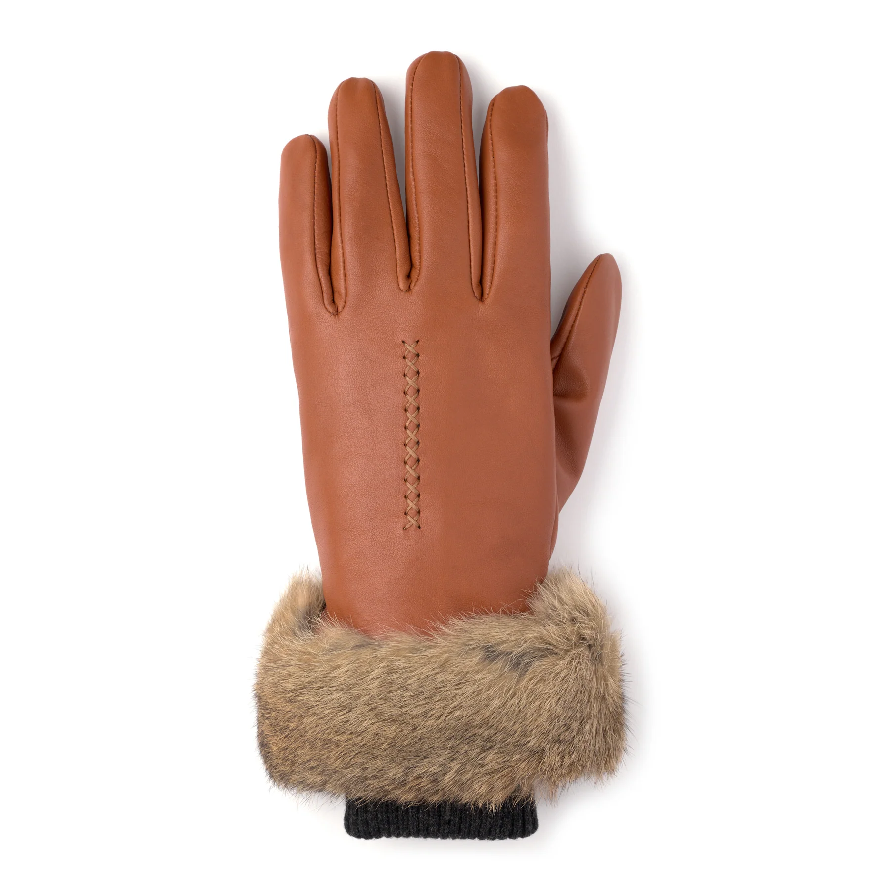 Fur Trim Leather Glove