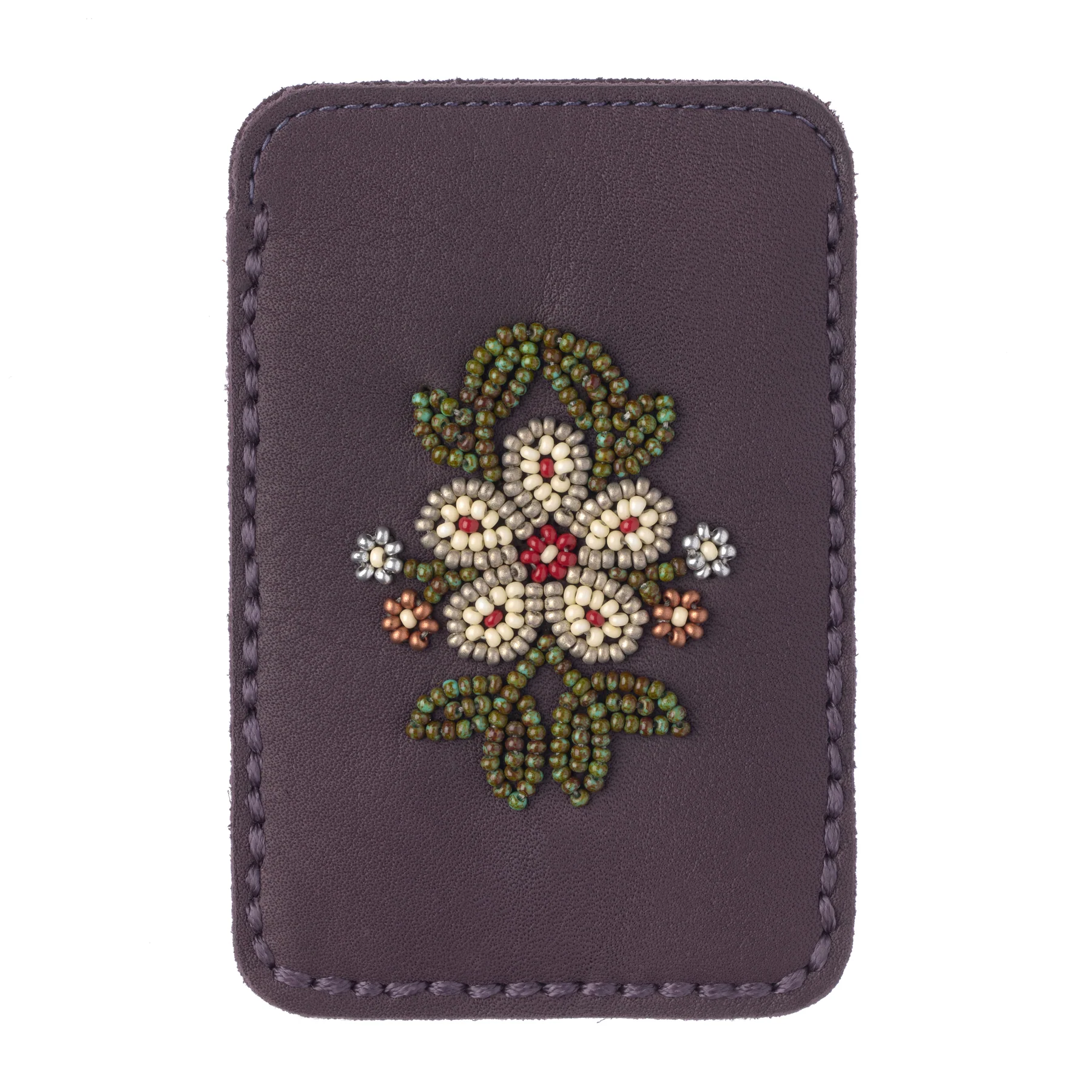Floret Beaded Card Holder
