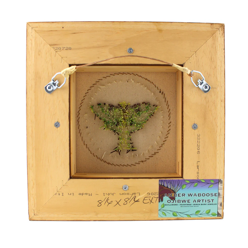 Amber Waboose Quilled Lunar Moth Artwork