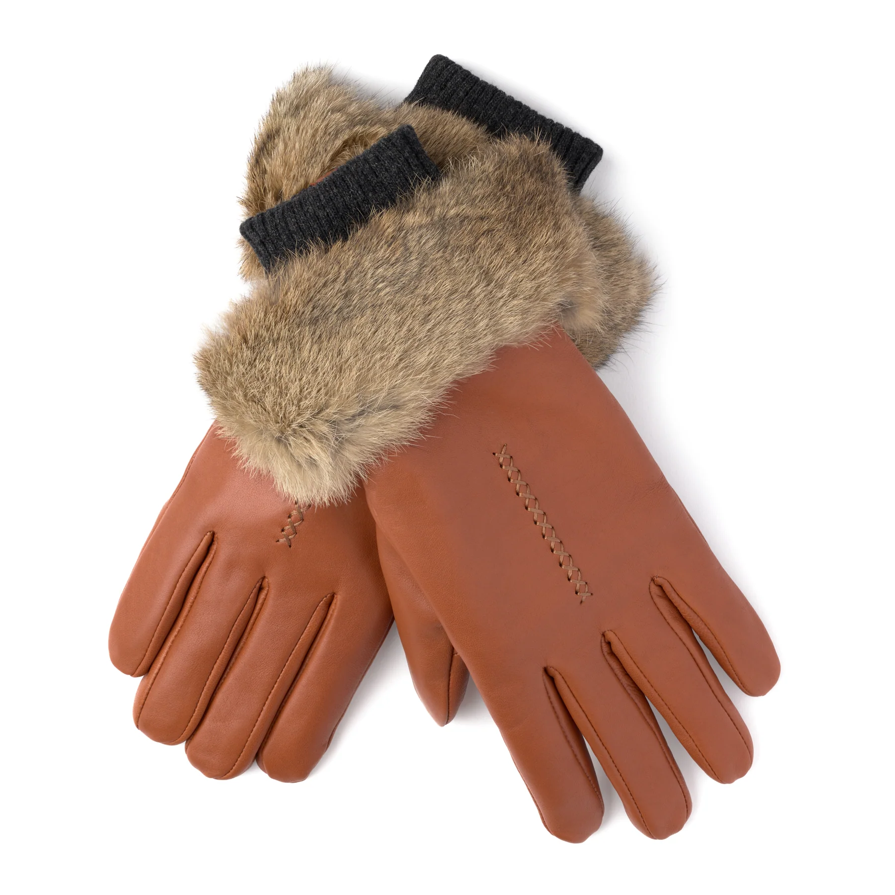 Fur Trim Leather Glove