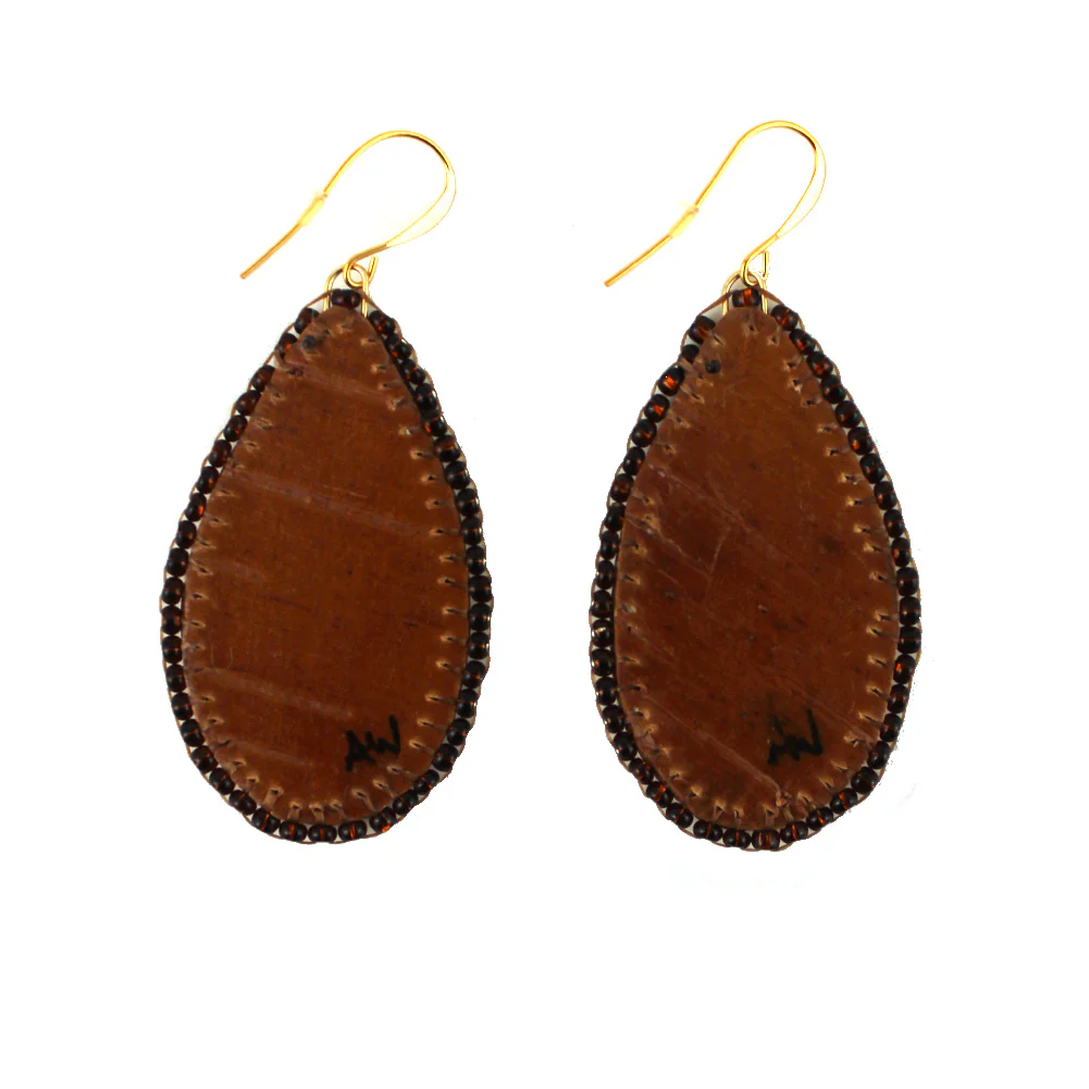 Amber Waboose Quilled Earrings