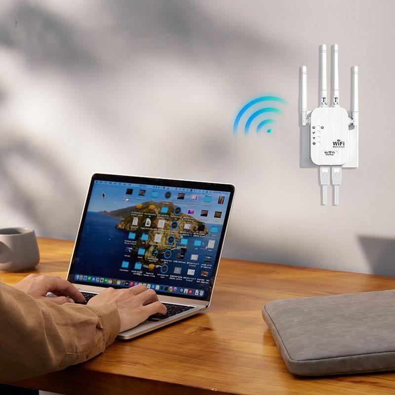 WiFi Extender 2025, 1200Mbps Dual Band (5GHz/2.4GHz) Signal Booster, Covers 10,000 sq. ft & 50 Devices, Repeater with Ethernet Port for Home, Gifts