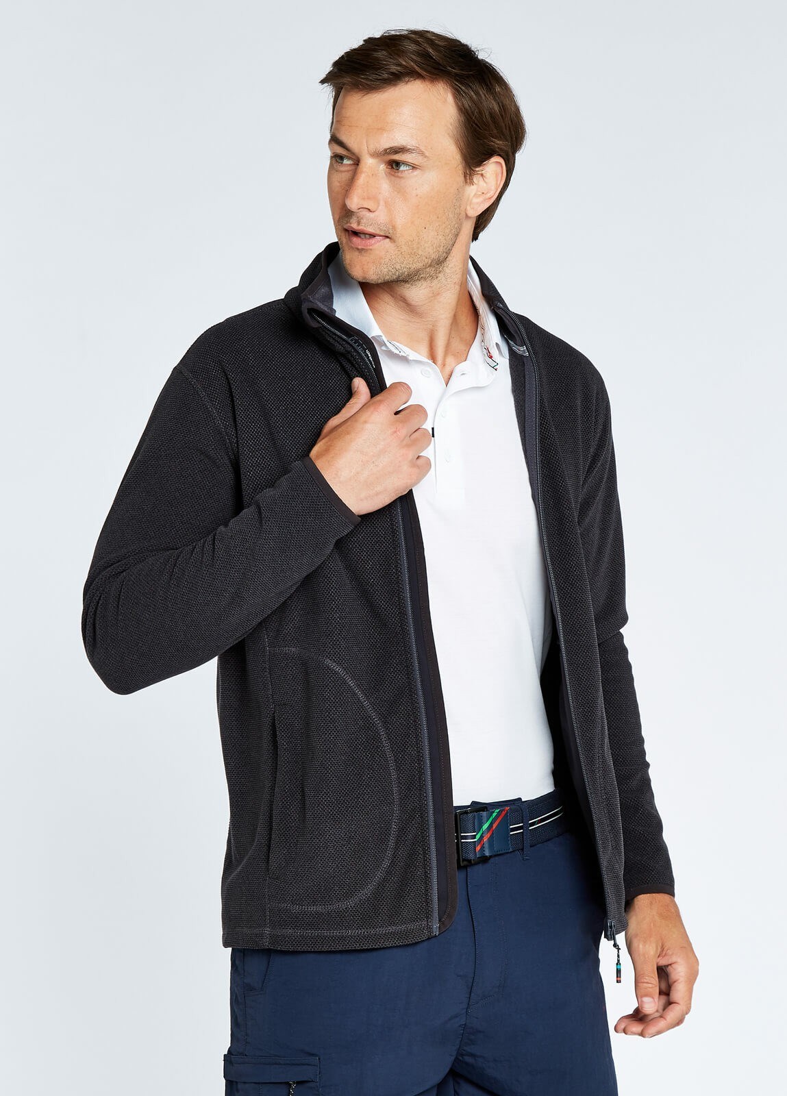 Dubarry Mustique Full-zip Fleece Men's Jackets Deep Grey