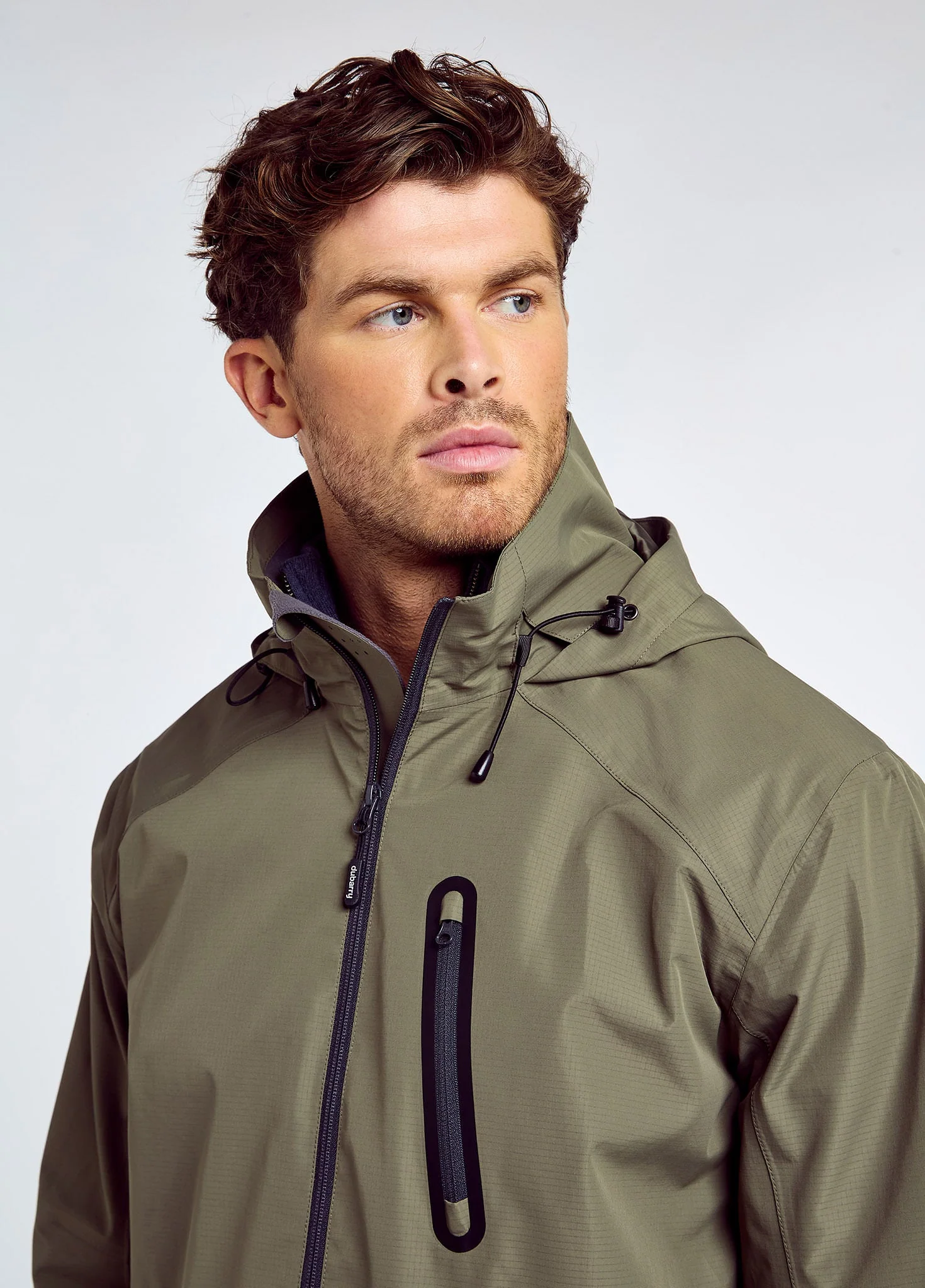 Crossbarry Men's waterproof jacket - Kelp