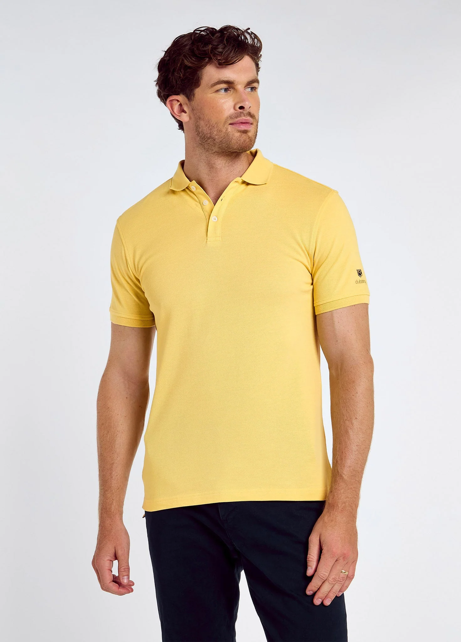 Jennings Men's cotton pique polo- Primrose