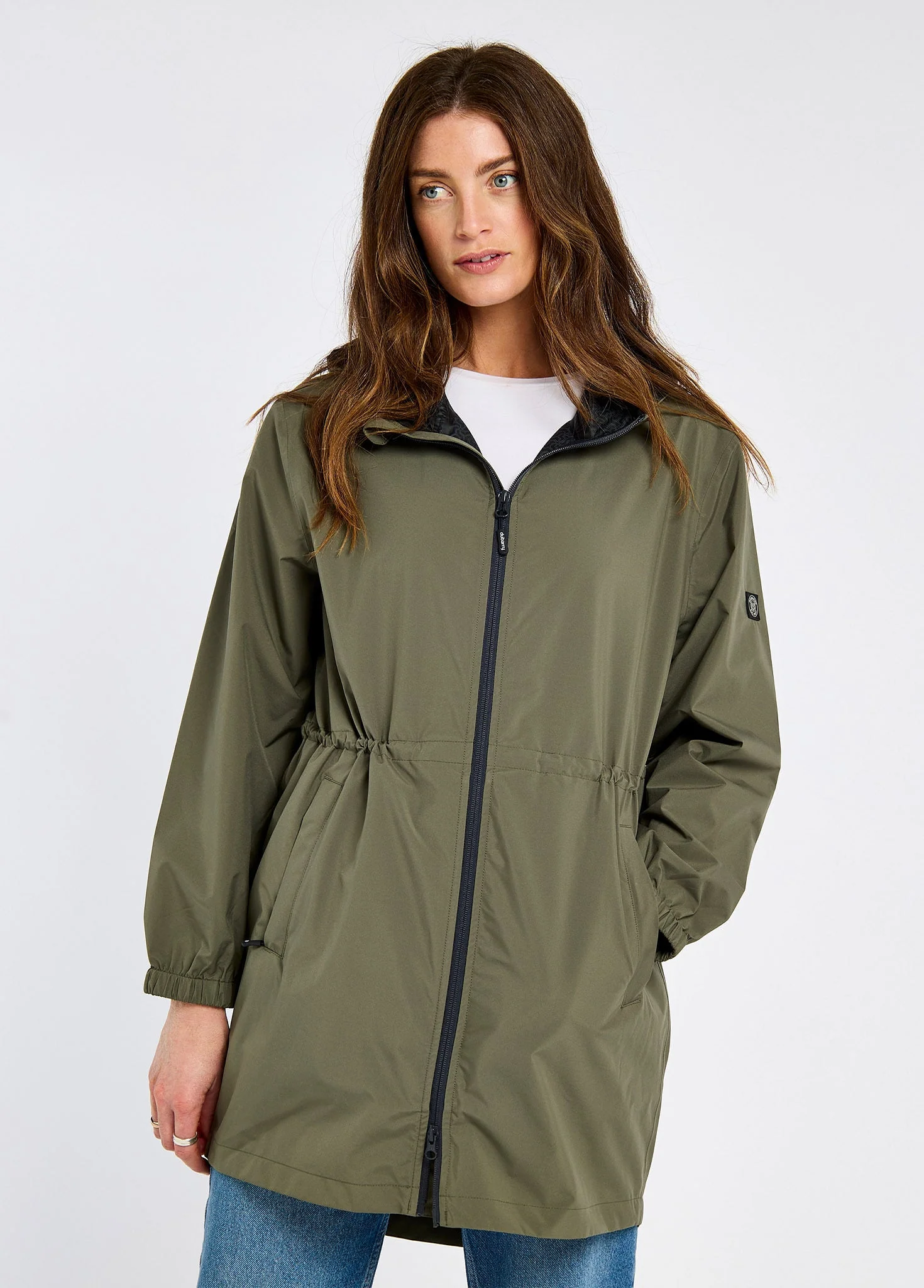 Brookside Ladies' hooded rain mac - Kelp