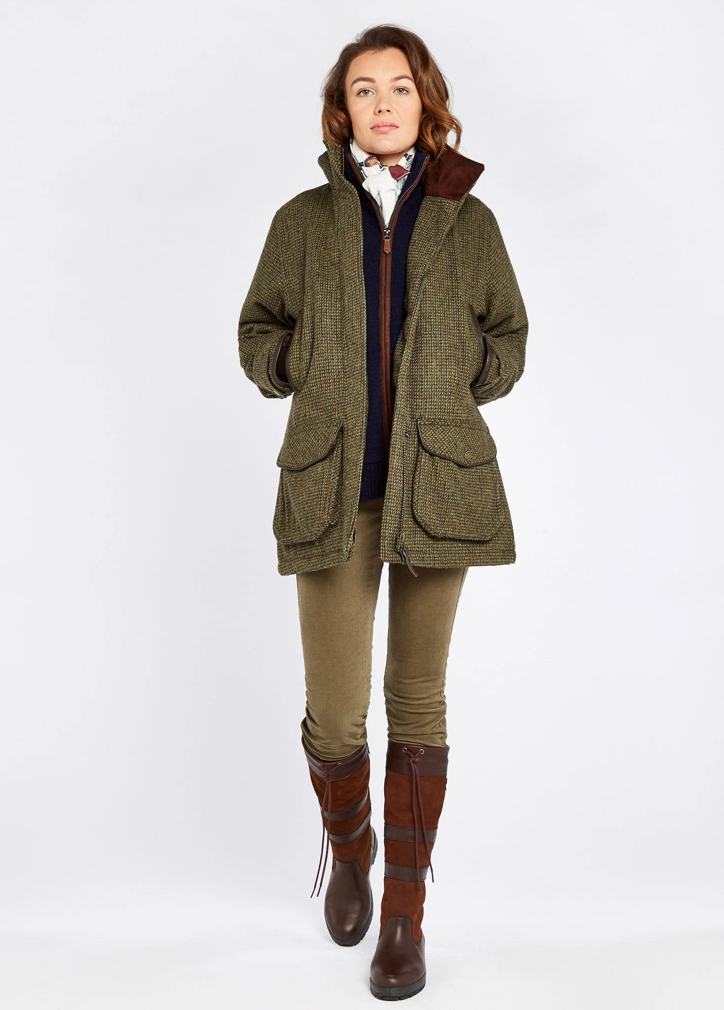 Ballynahinch Ladies' Tweed Shooting Jacket - Heath