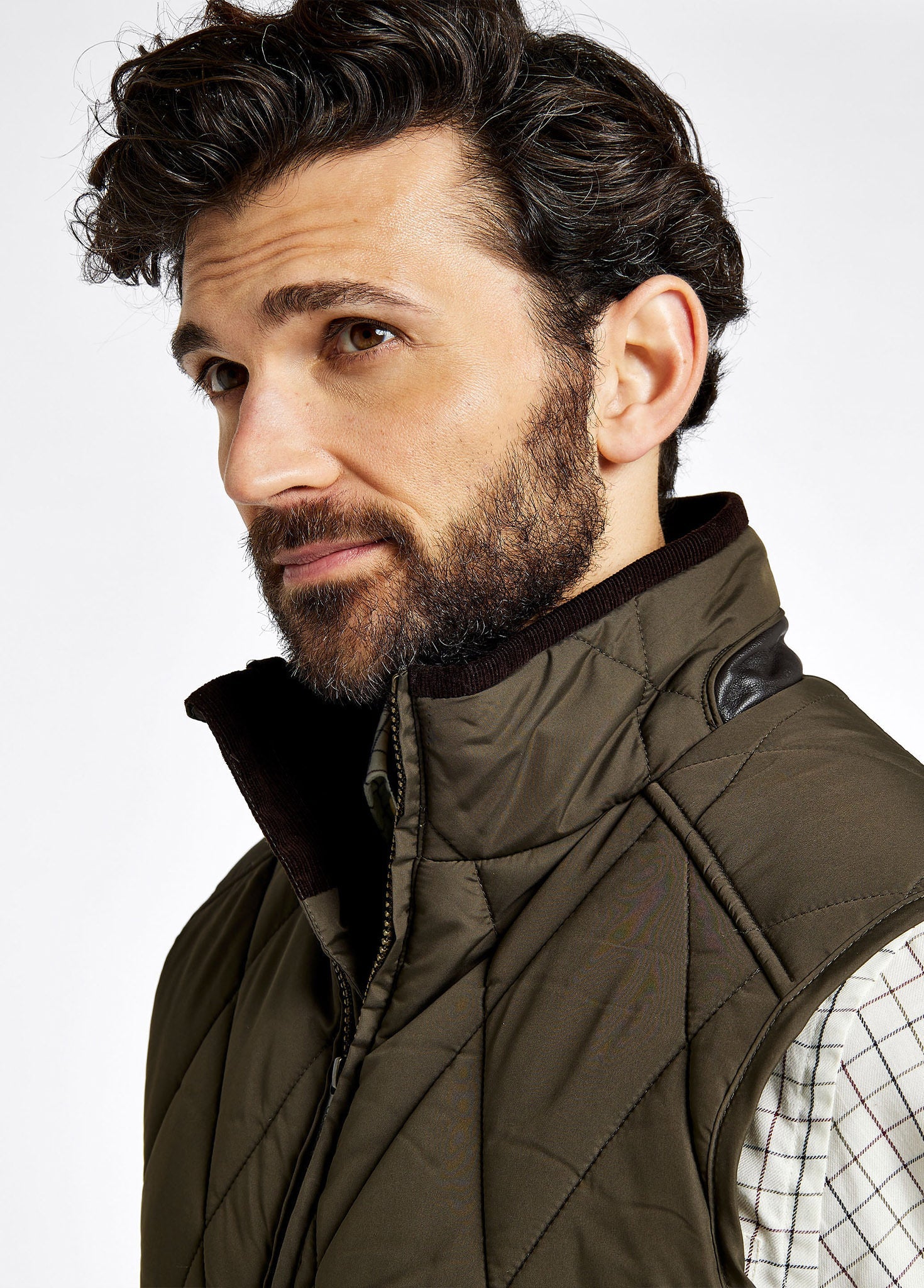 Colamber Men's Quilted Vest - Olive