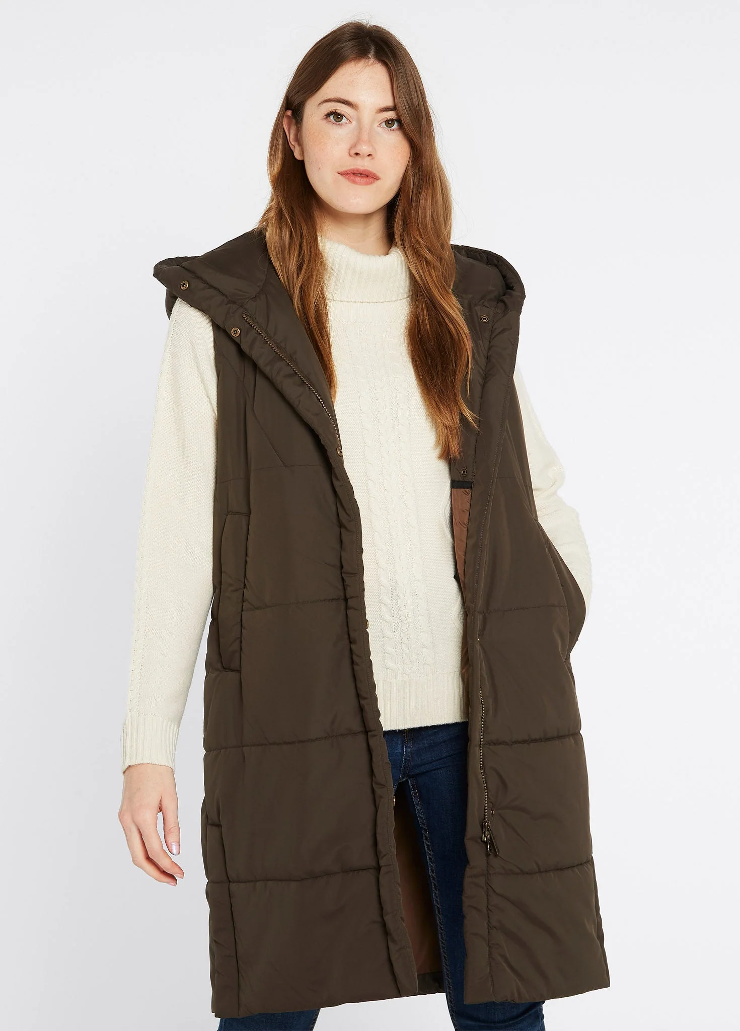 Ryan Women's Hooded Vest - Olive