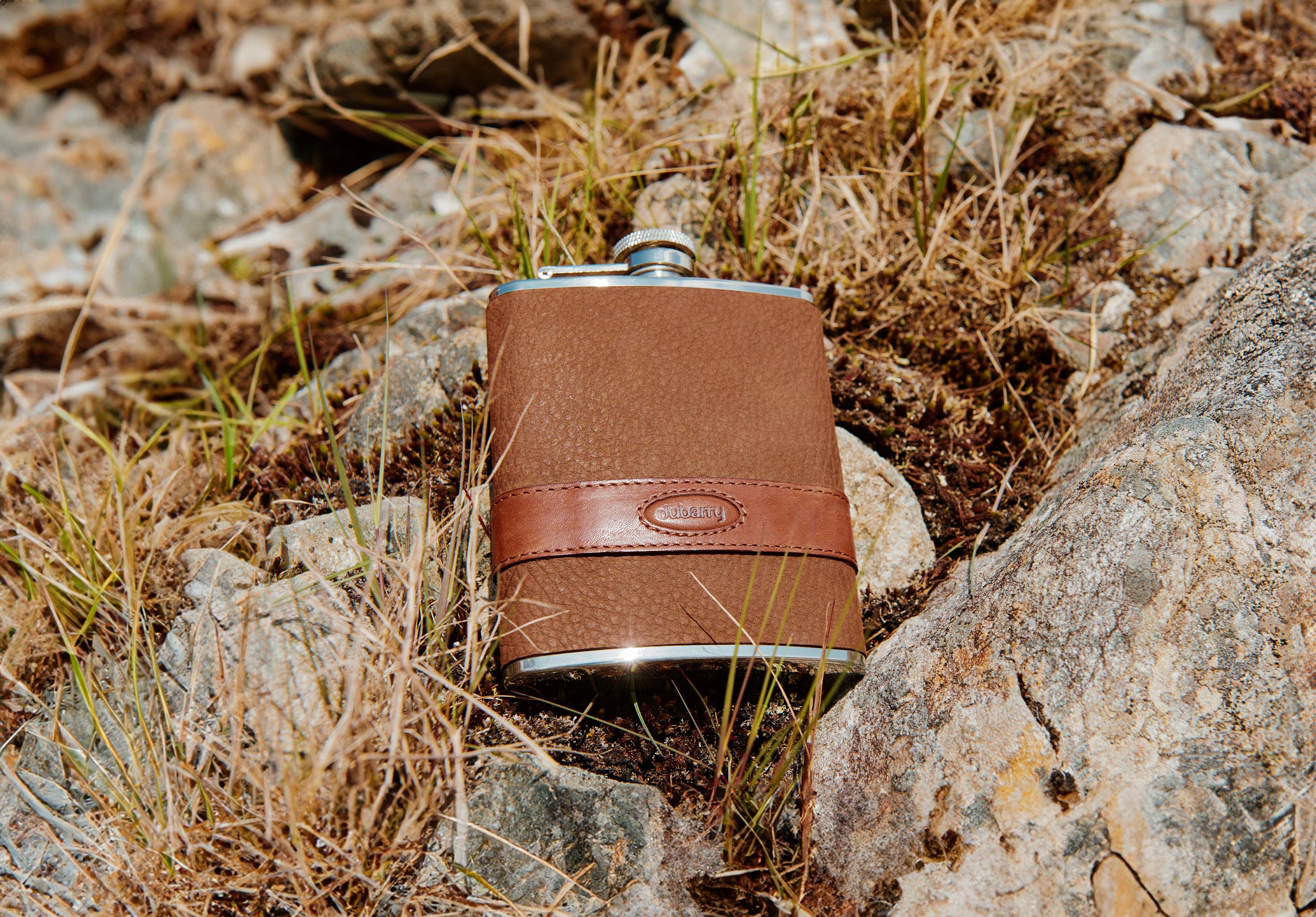 Rugby Hipflask - Walnut