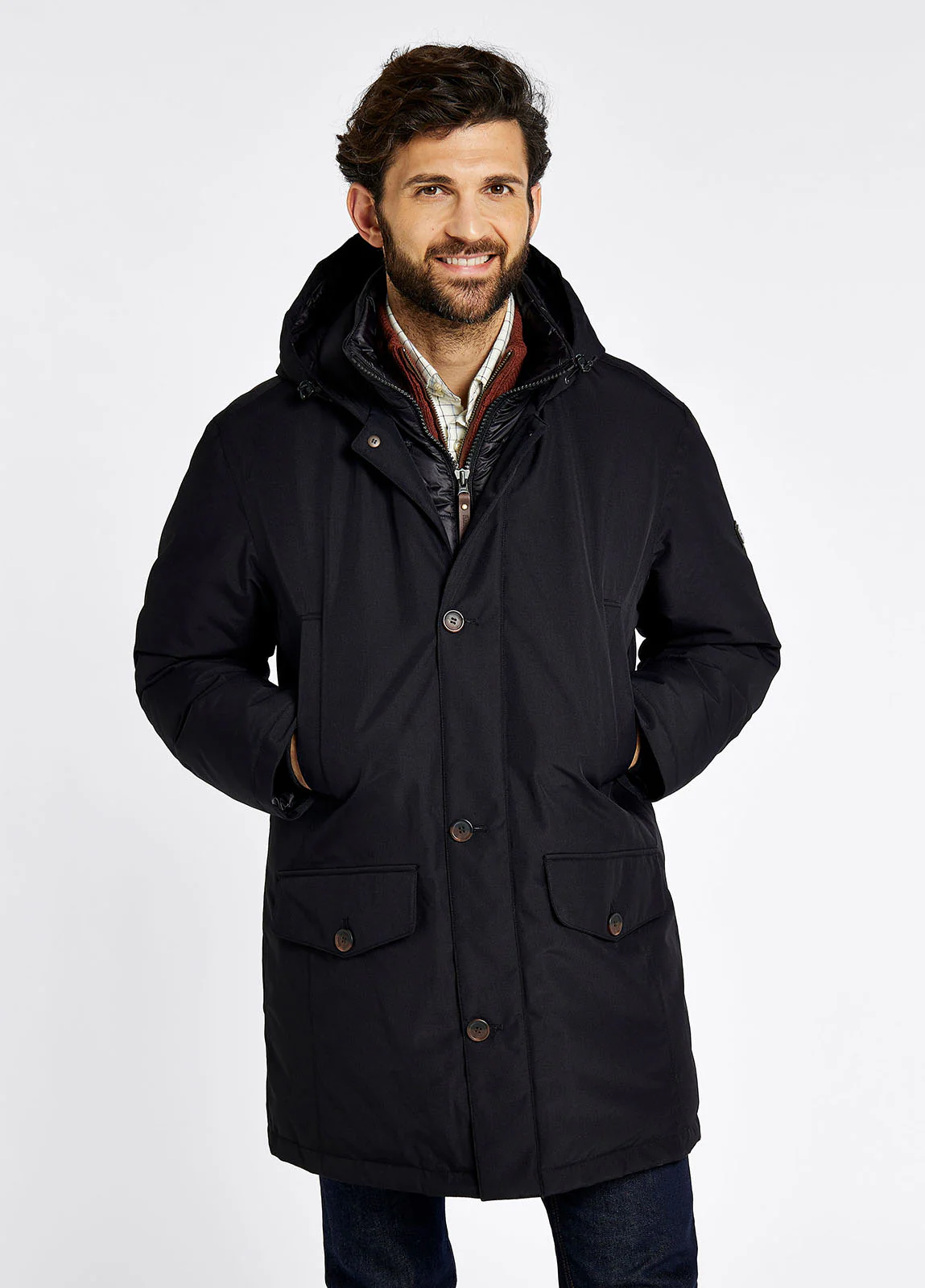Urlingford Men's Down Parka Jacket - Black - Sample