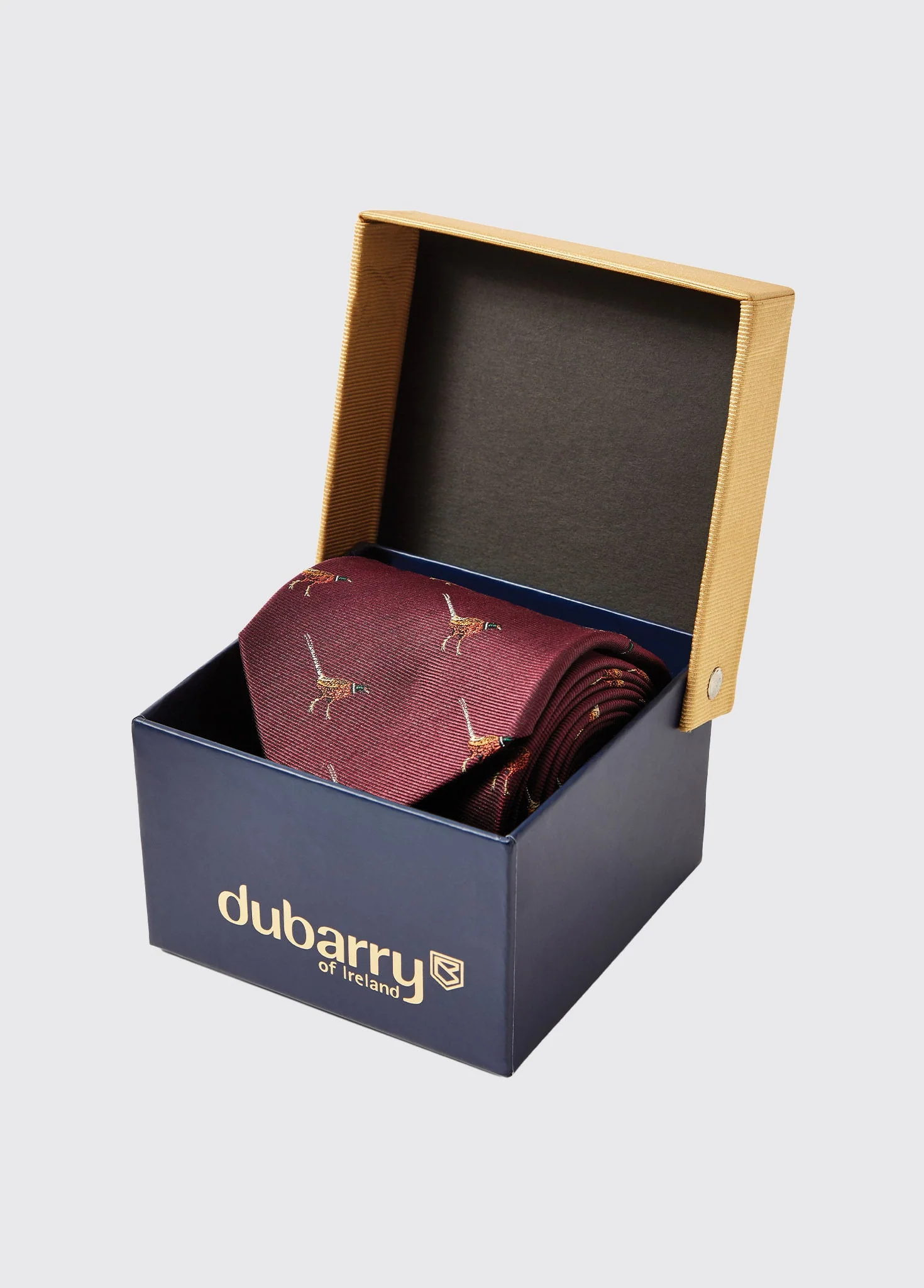 Madden Pheasant Silk Tie - Merlot