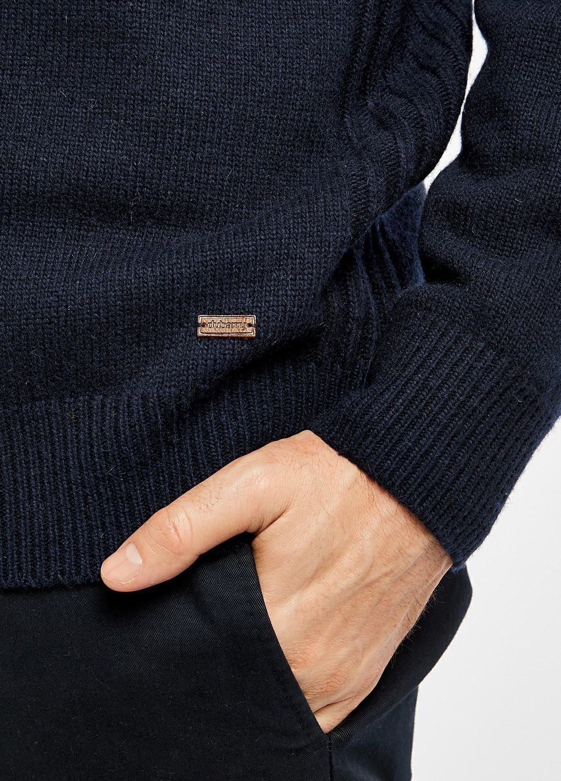 Dubarry Nolan Crew Neck Knitted Sweater Men's Knitwear Navy