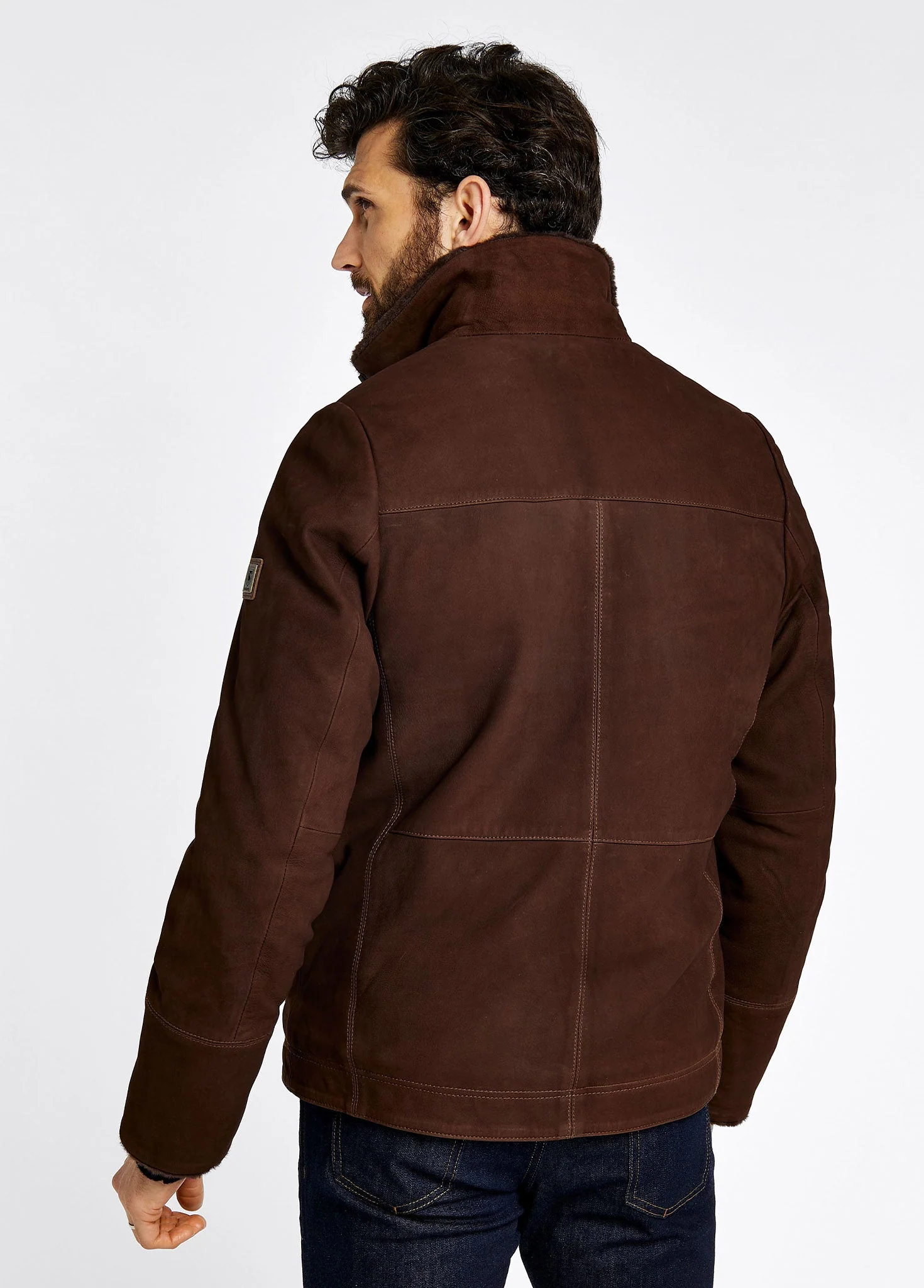 Merriman Men's leather jacket – Walnut