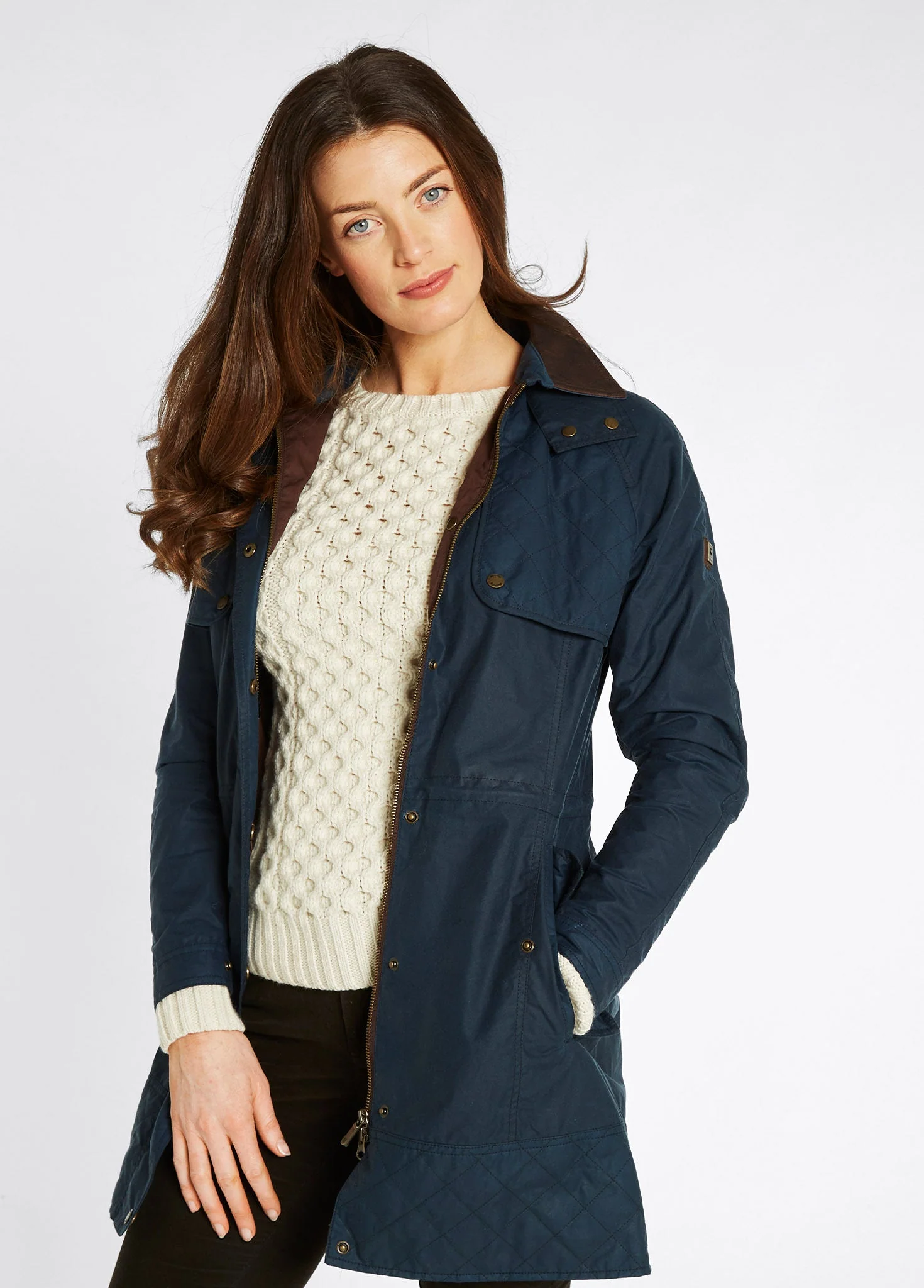 Radford Ladies Waxed Cotton Jacket - Storm Blue