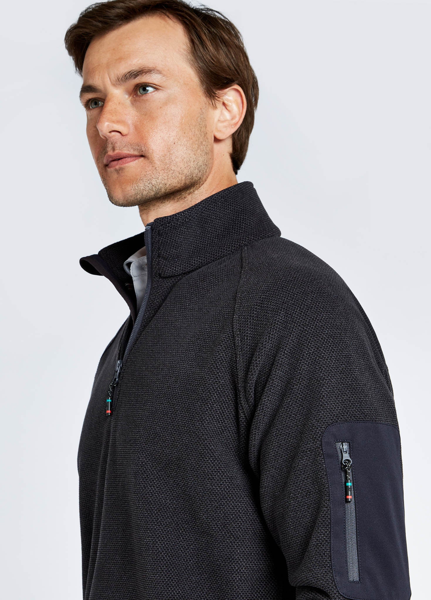 Monaco Mens Quarter-zip Fleece - Graphite