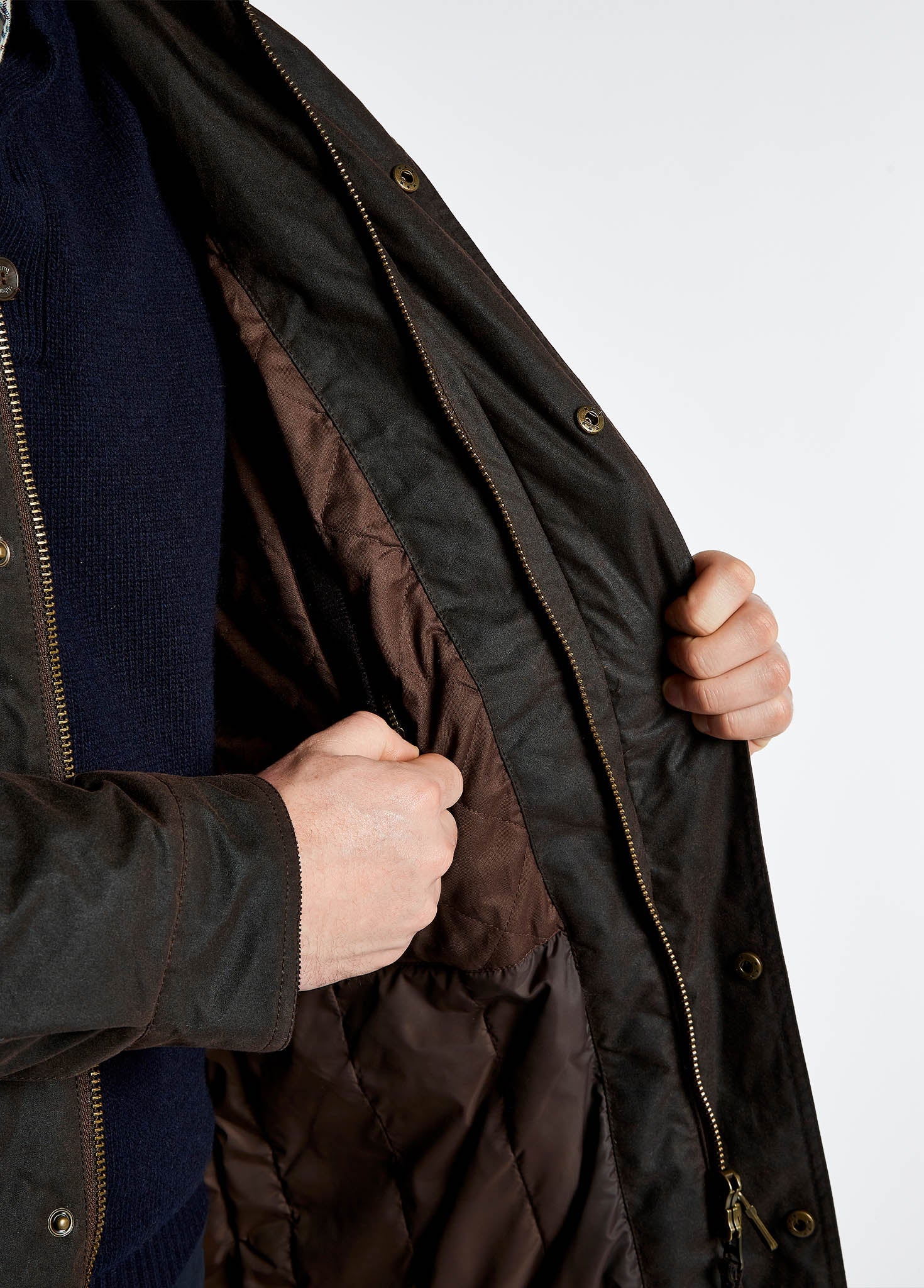 Chalkhill Men's Long Waxed Jacket - Java