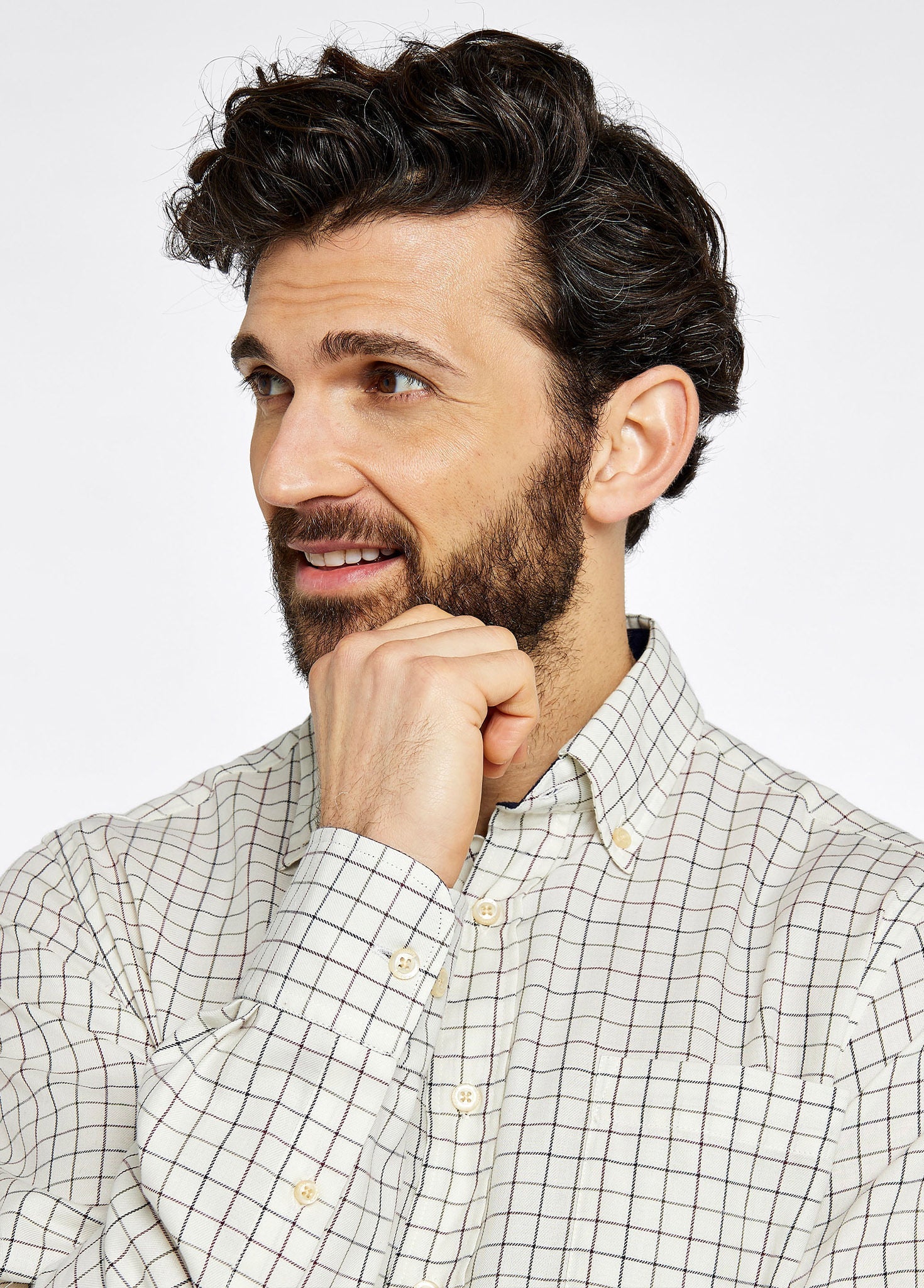 Hollymount Men's Check Shirt - Ox Blood