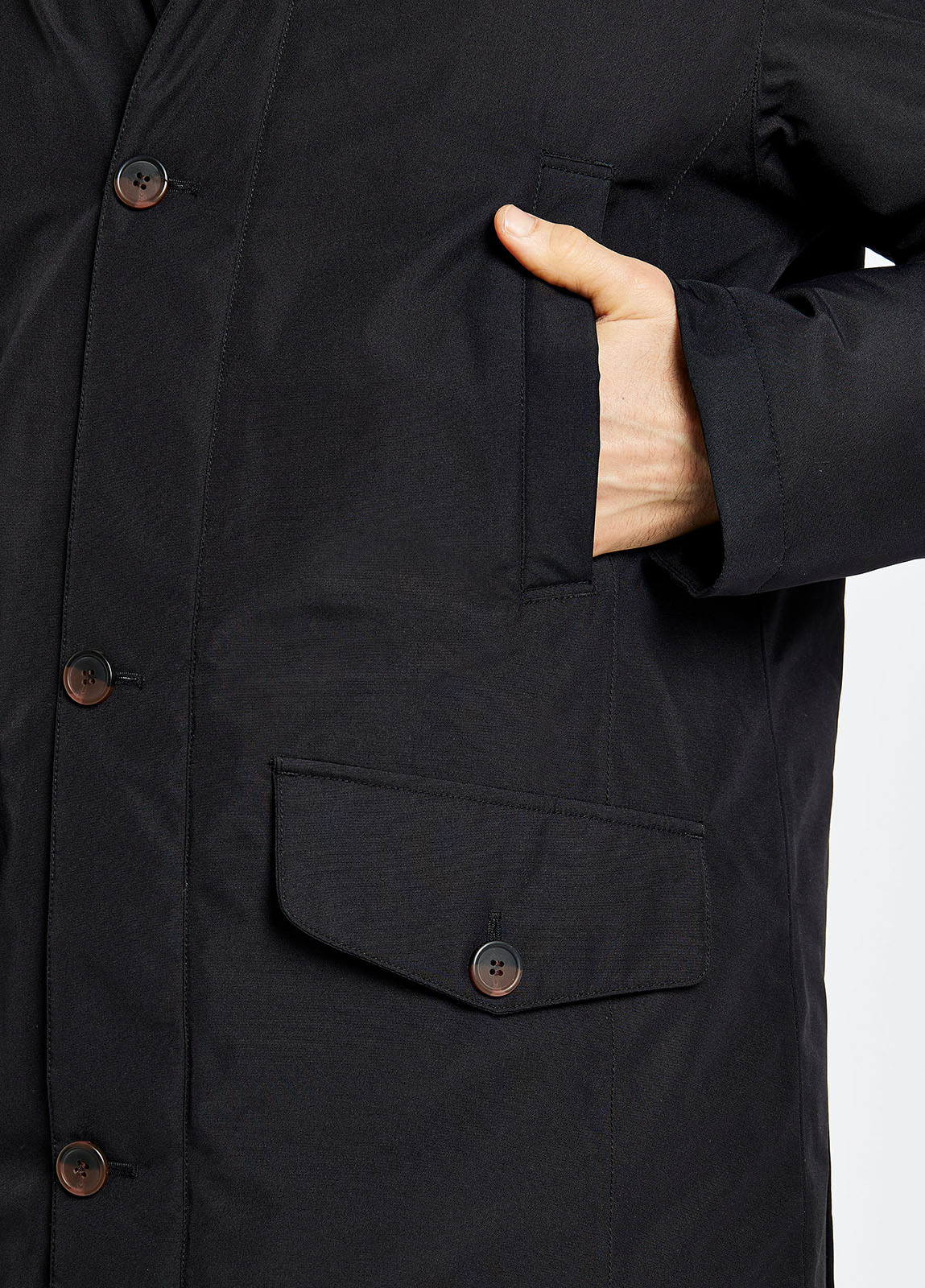 Urlingford Men's Down Parka Jacket - Black - Sample