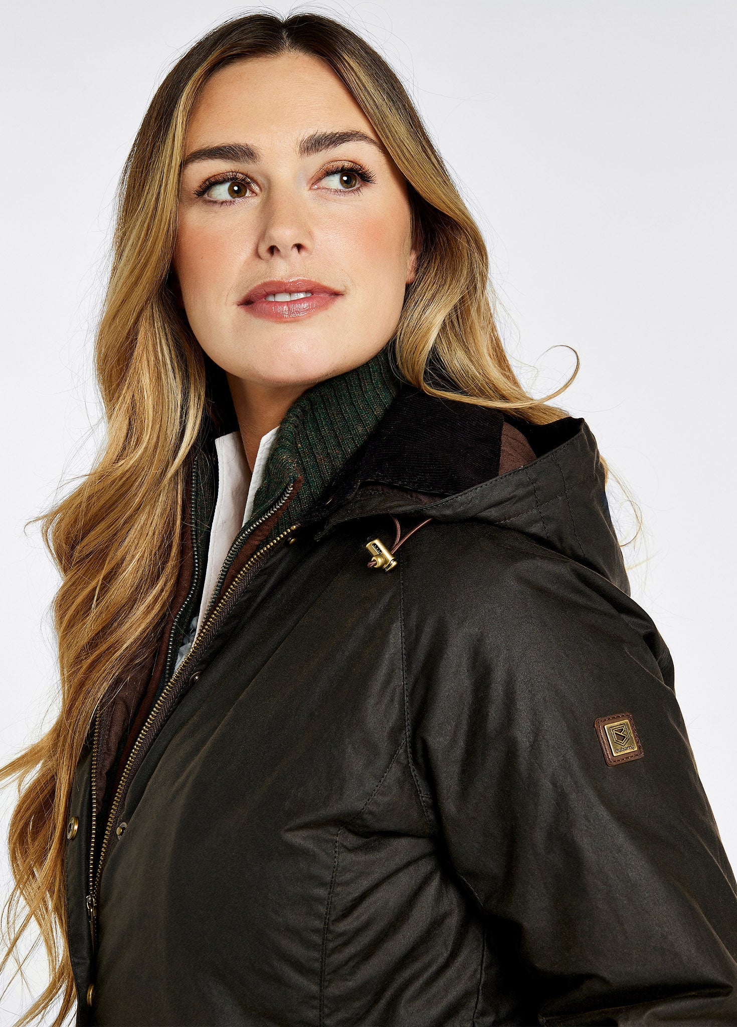 Redington Ladies' Long Waxed Cotton Coat - Verdigris