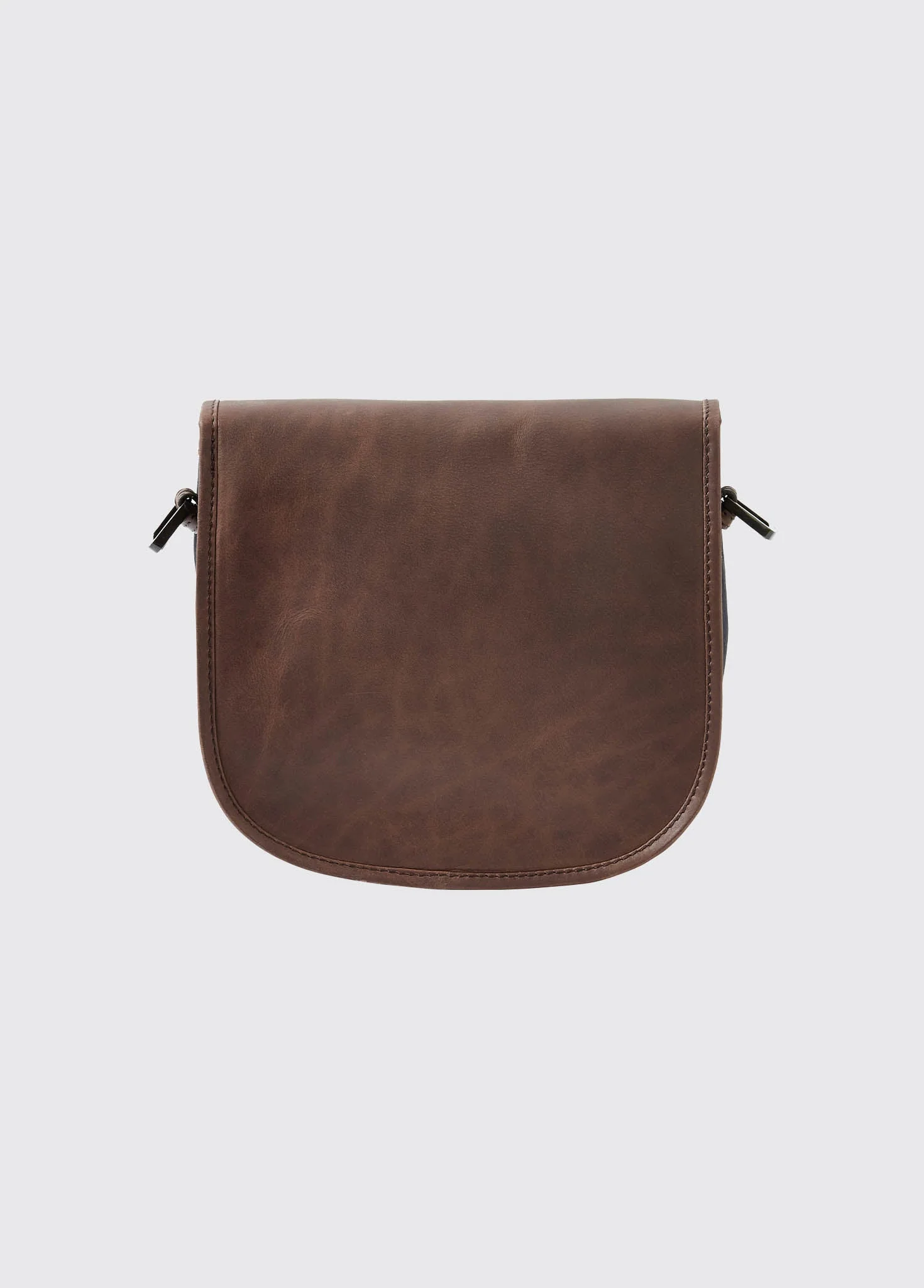 Clara Leather Saddle Bag - Navy/Brown