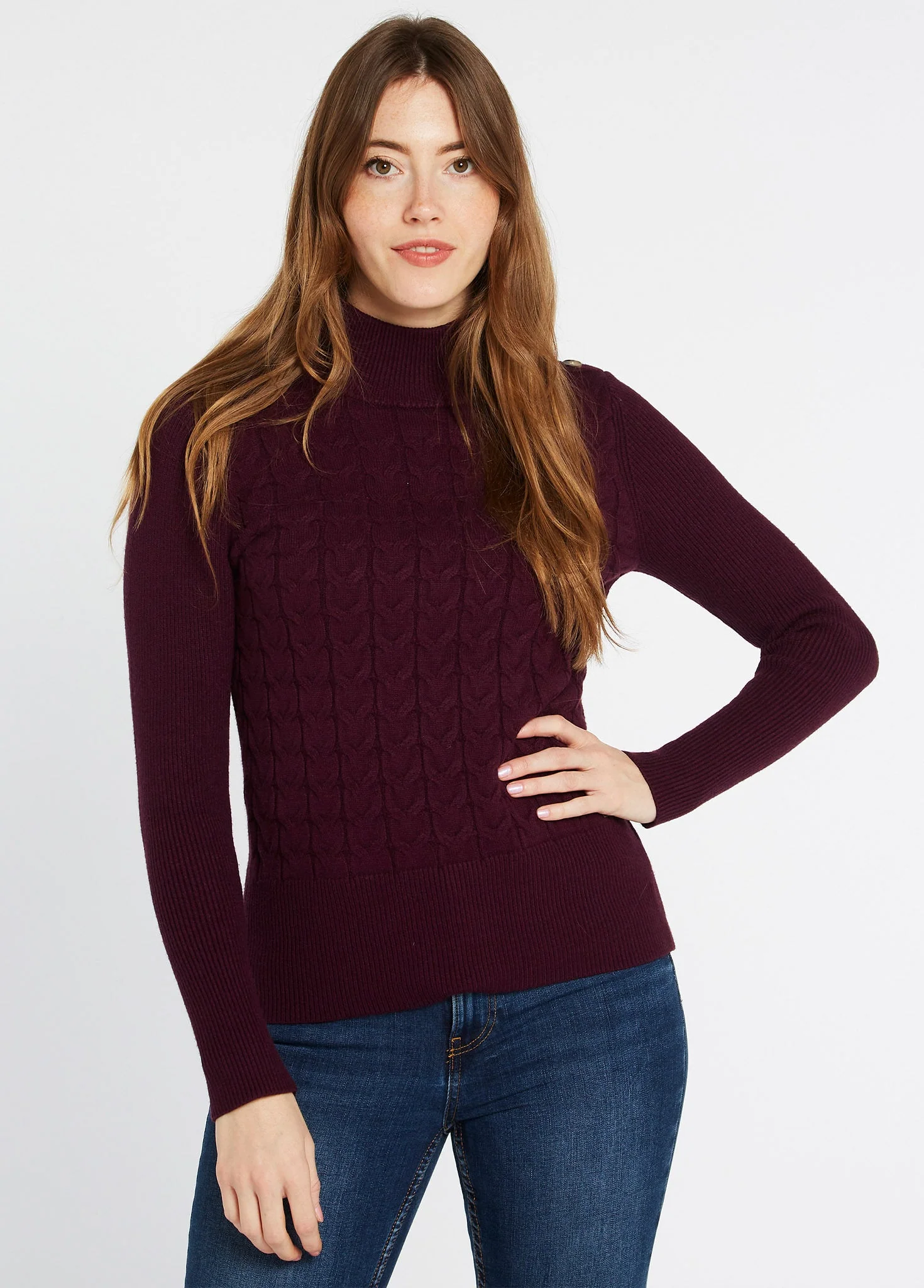 Claremont Women's Sweater - Ox Blood