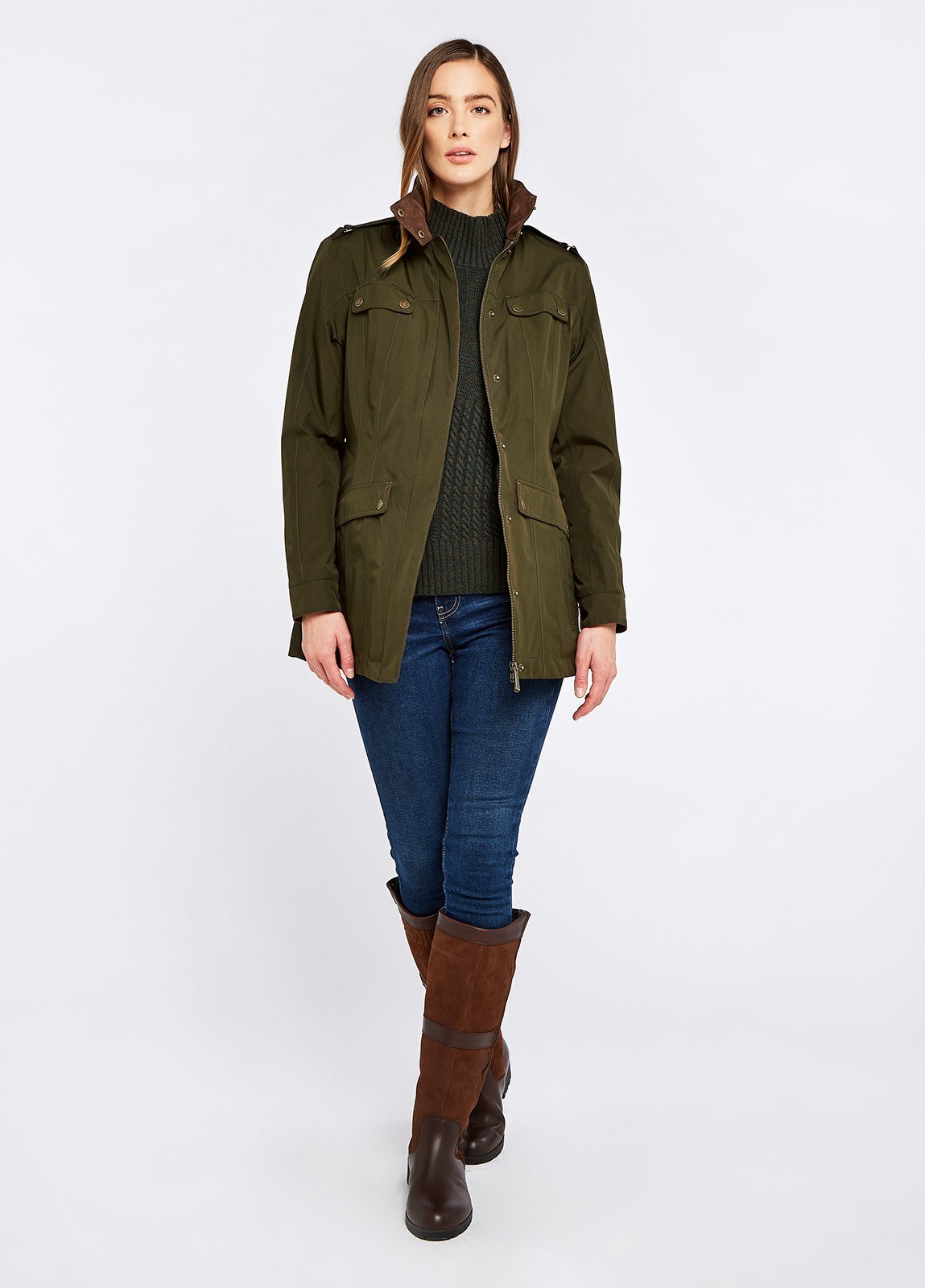 Dubarry Banville Utility Women's Jackets Olive