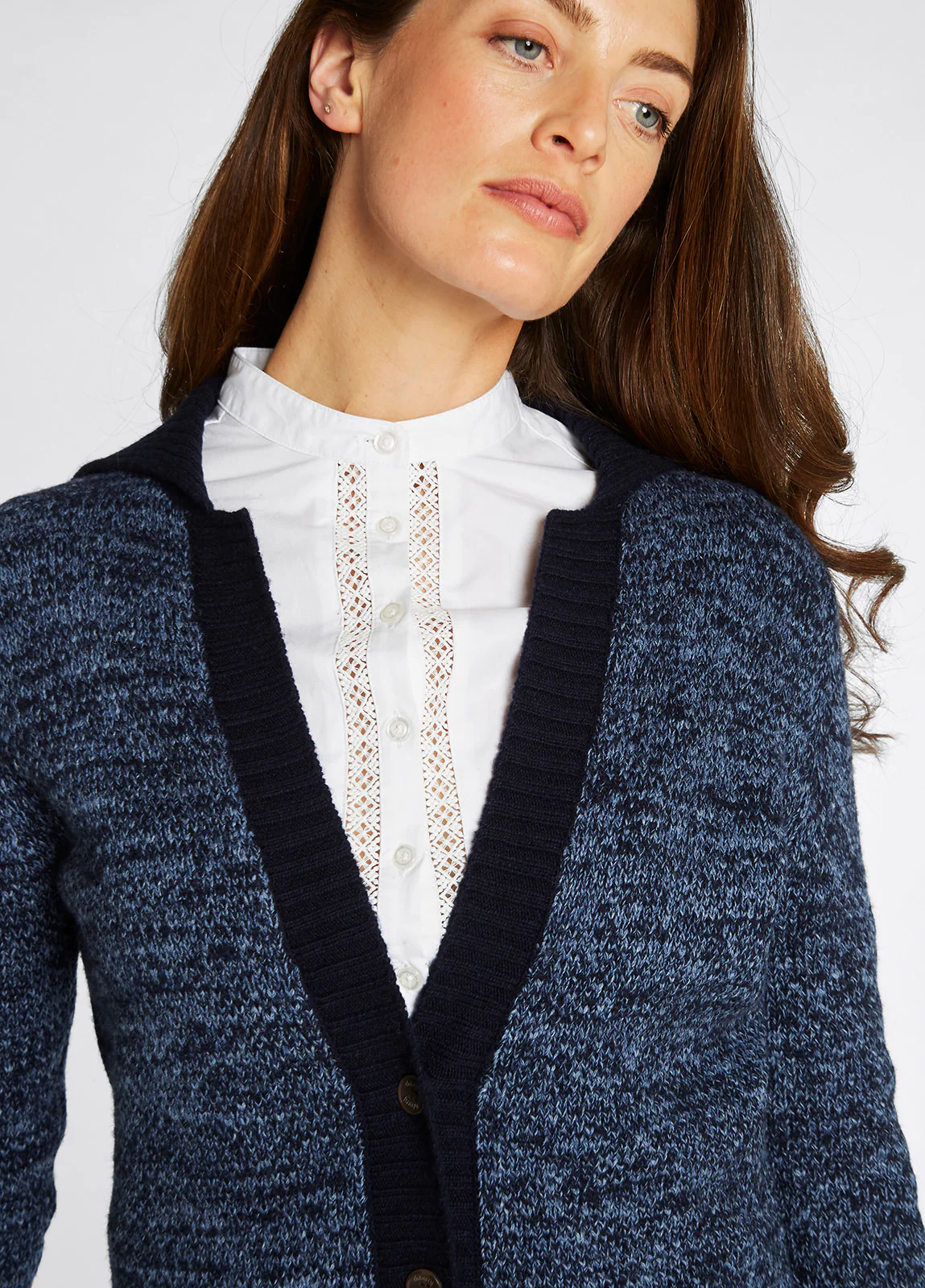 Hanley Ladies' Long Knit Cardigan - Navy - Sample