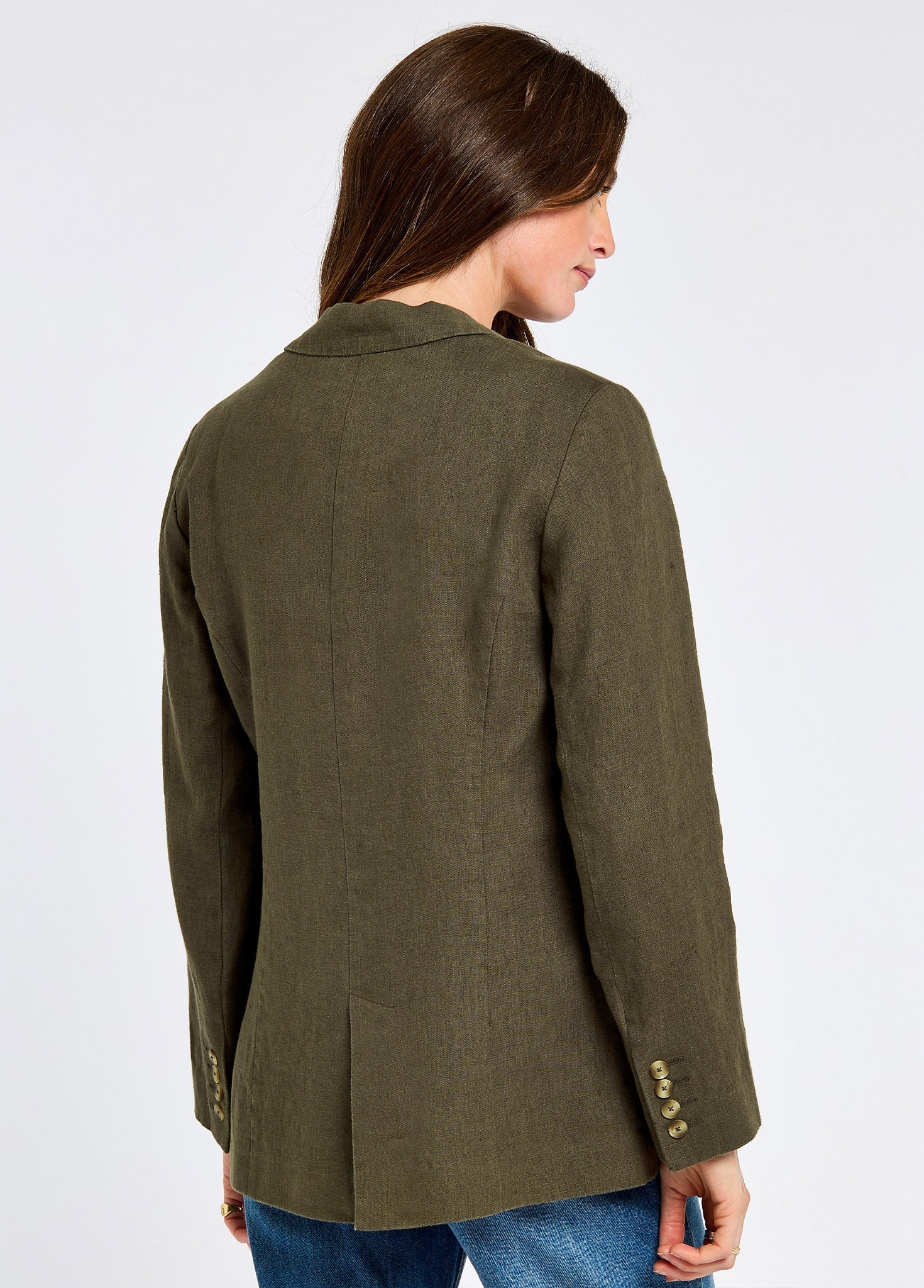 Avonlea Ladies' tailored linen jacket - Khaki